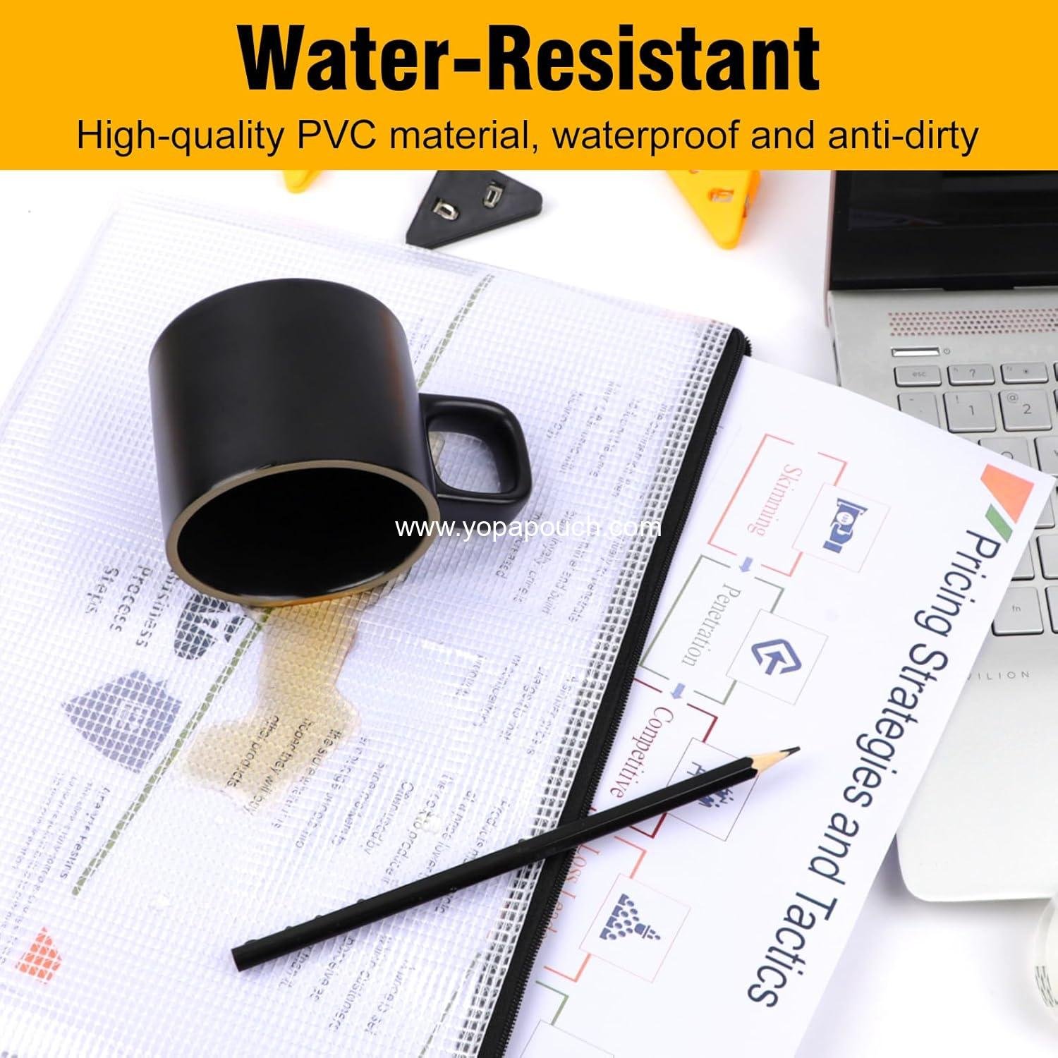 Wholesale 24pcs Large Mesh Zipper Pouch File Bags Reusable Pouches for Organizing Classroom, Board Game Storage, Puzzle Bags - Supplier