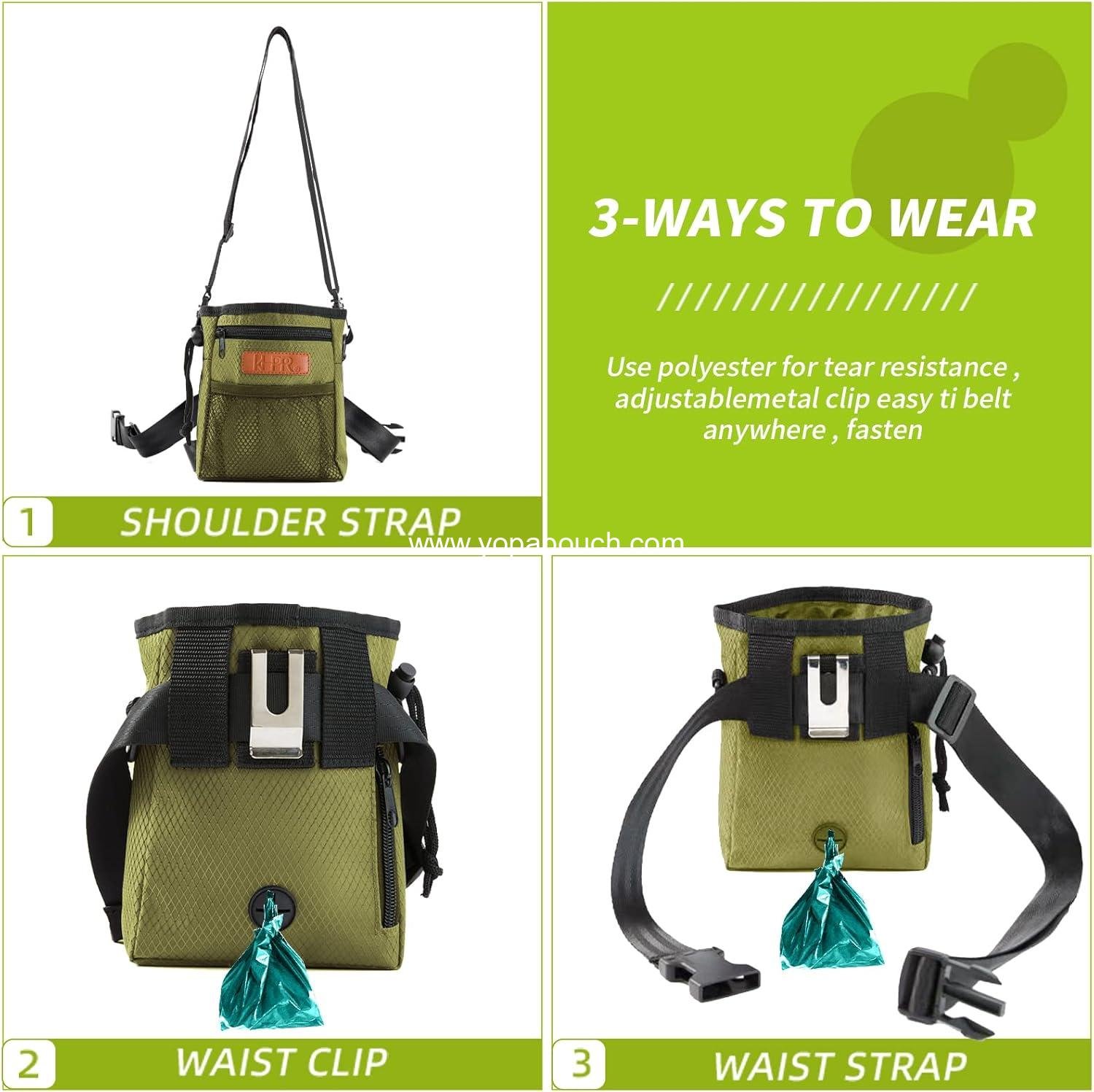 OEM Dog Treat Training Pouch with Built-in Poop Bag Dispenser, 3 Wearable Styles, Foldable Silicone Bowl, for Kibble and Treats (Army Green) Supplier OEM Dog Treat Training Pouch with Built-in Poop Bag Dispenser, 3 Wearable Styles, Foldable Silicone Bowl, for Kibble and Treats (Army Green) Supplier