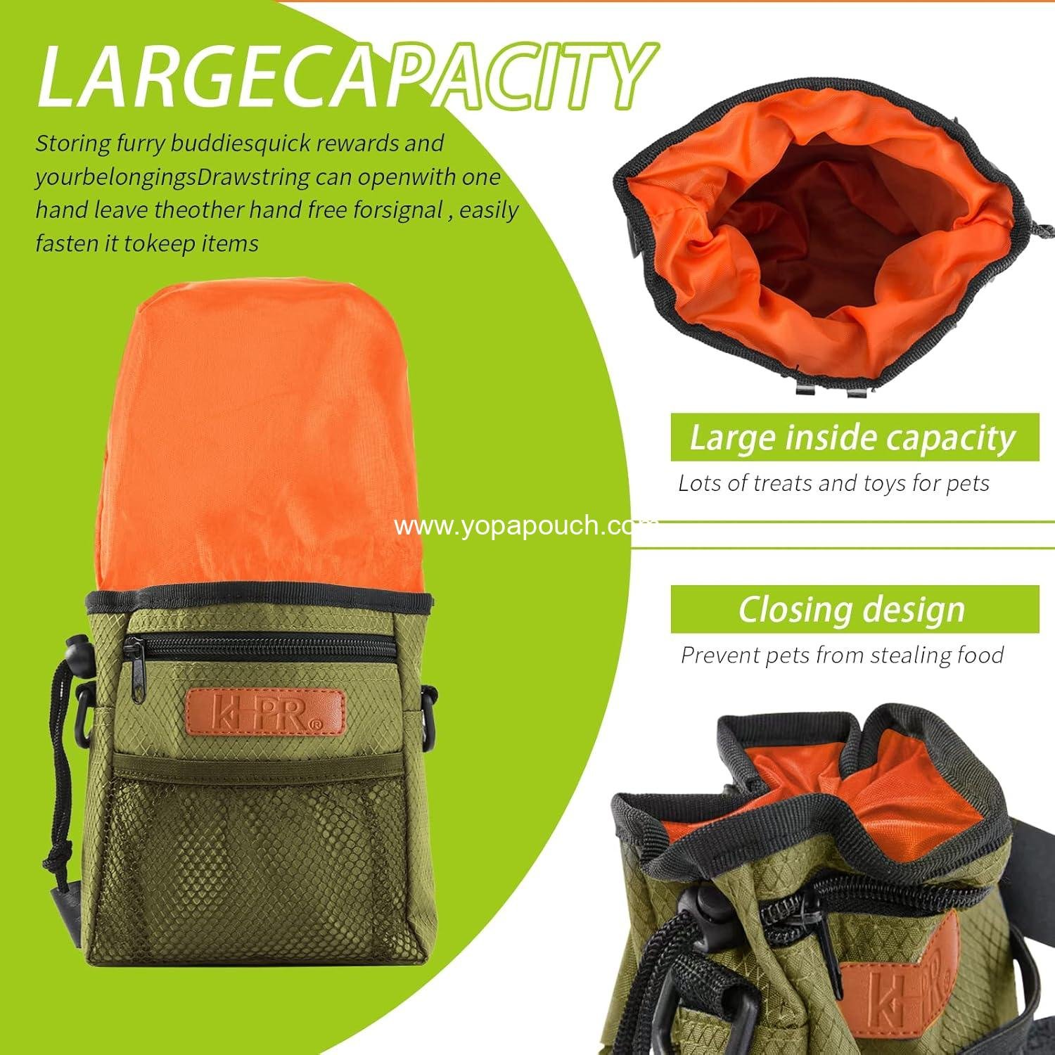 OEM Dog Treat Training Pouch with Built-in Poop Bag Dispenser, 3 Wearable Styles, Foldable Silicone Bowl, for Kibble and Treats (Army Green) Supplier OEM Dog Treat Training Pouch with Built-in Poop Bag Dispenser, 3 Wearable Styles, Foldable Silicone Bowl, for Kibble and Treats (Army Green) Supplier