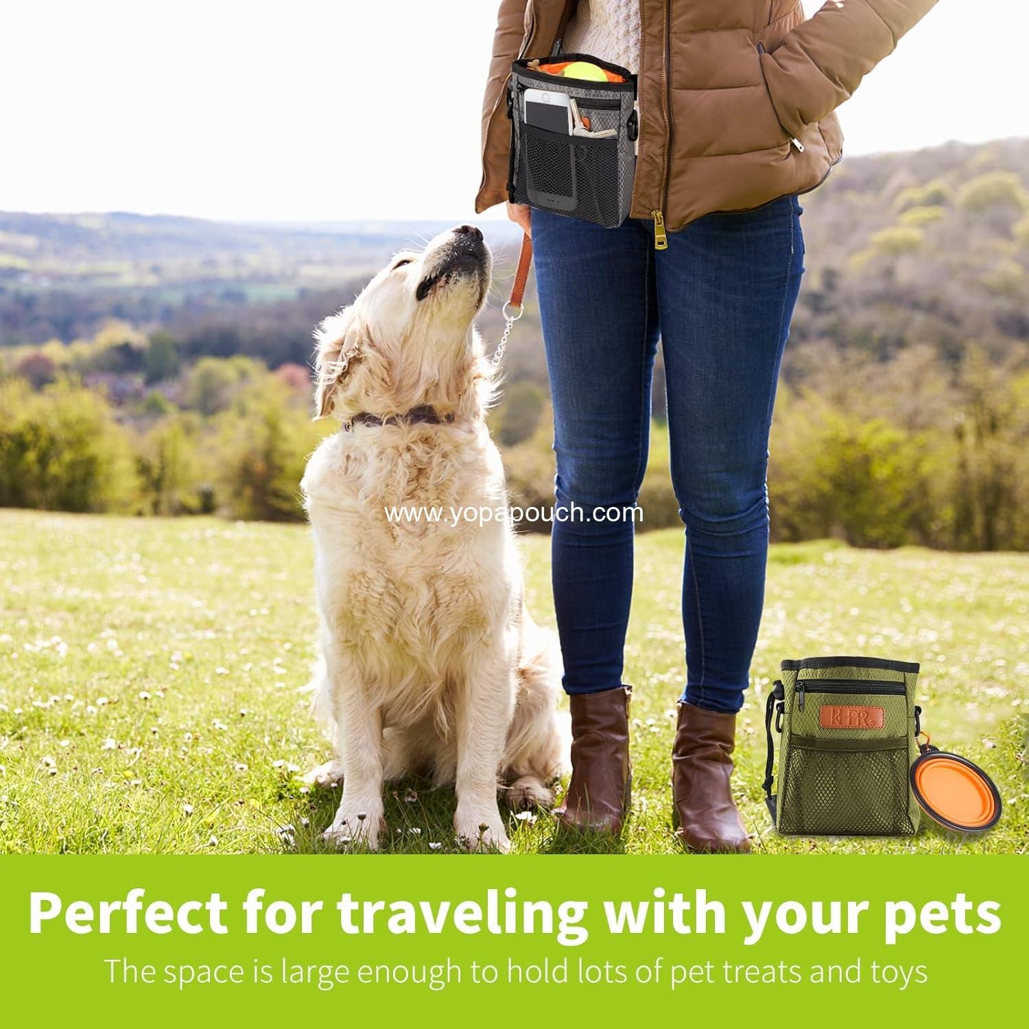 OEM Dog Treat Training Pouch with Built-in Poop Bag Dispenser, 3 Wearable Styles, Foldable Silicone Bowl, for Kibble and Treats (Army Green) Supplier OEM Dog Treat Training Pouch with Built-in Poop Bag Dispenser, 3 Wearable Styles, Foldable Silicone Bowl, for Kibble and Treats (Army Green) Supplier