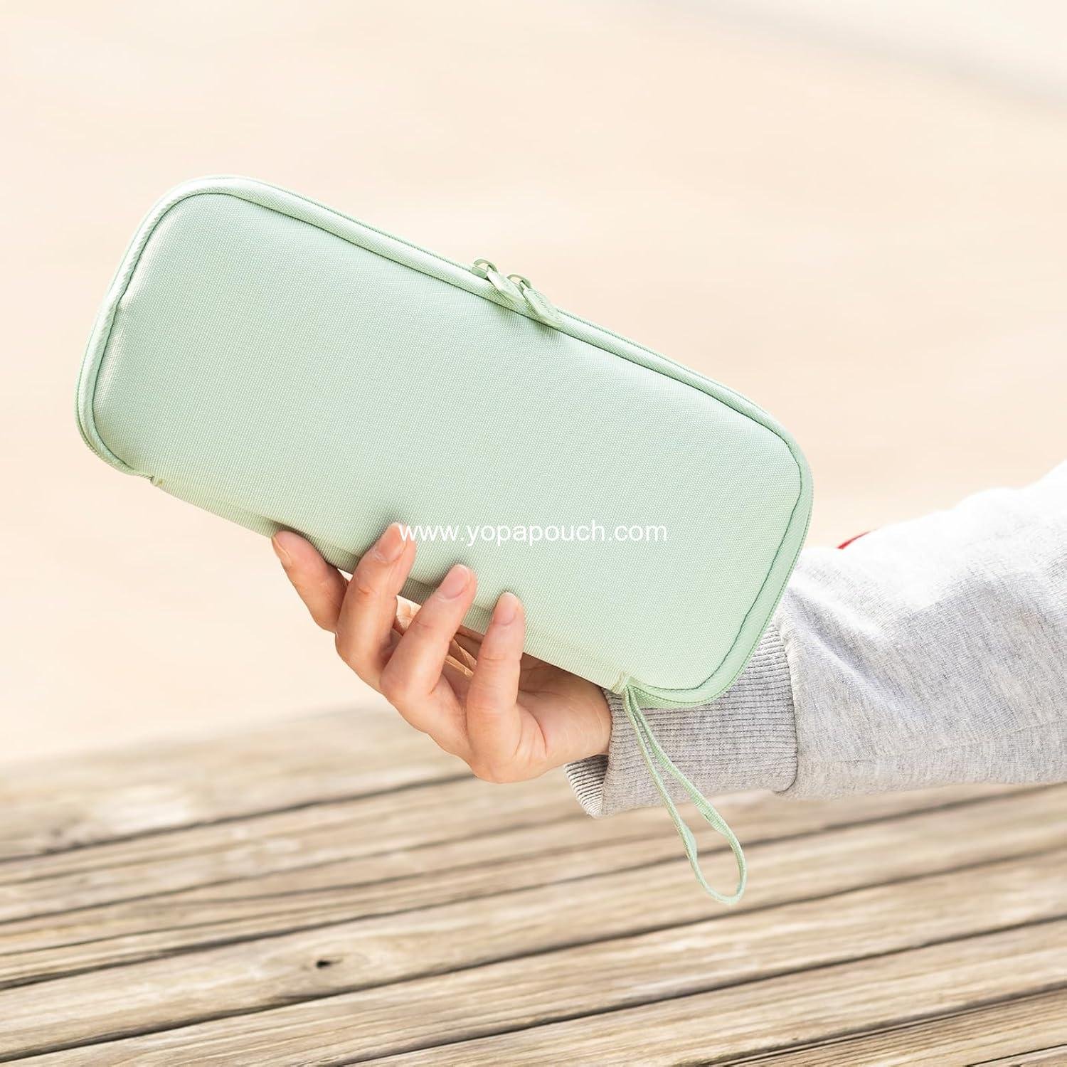 Wholesale Wide Opening Durable Pencil Case Lightweight Portable Pen Pouch with Handle for School Teens and Adults Green Supplier