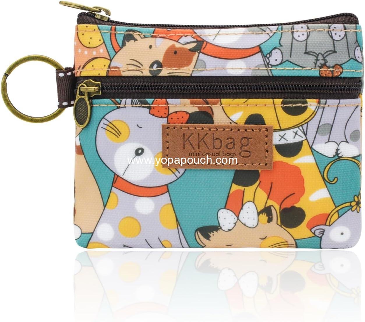 Wholesale Waterproof Coin Bag, Small Zipper Coin Purse with Keyring, Cute Change Pouch for Women and Girls, Mini Storage for Coins, Cards, Keys, and Lipsticks (Green) - Supplier