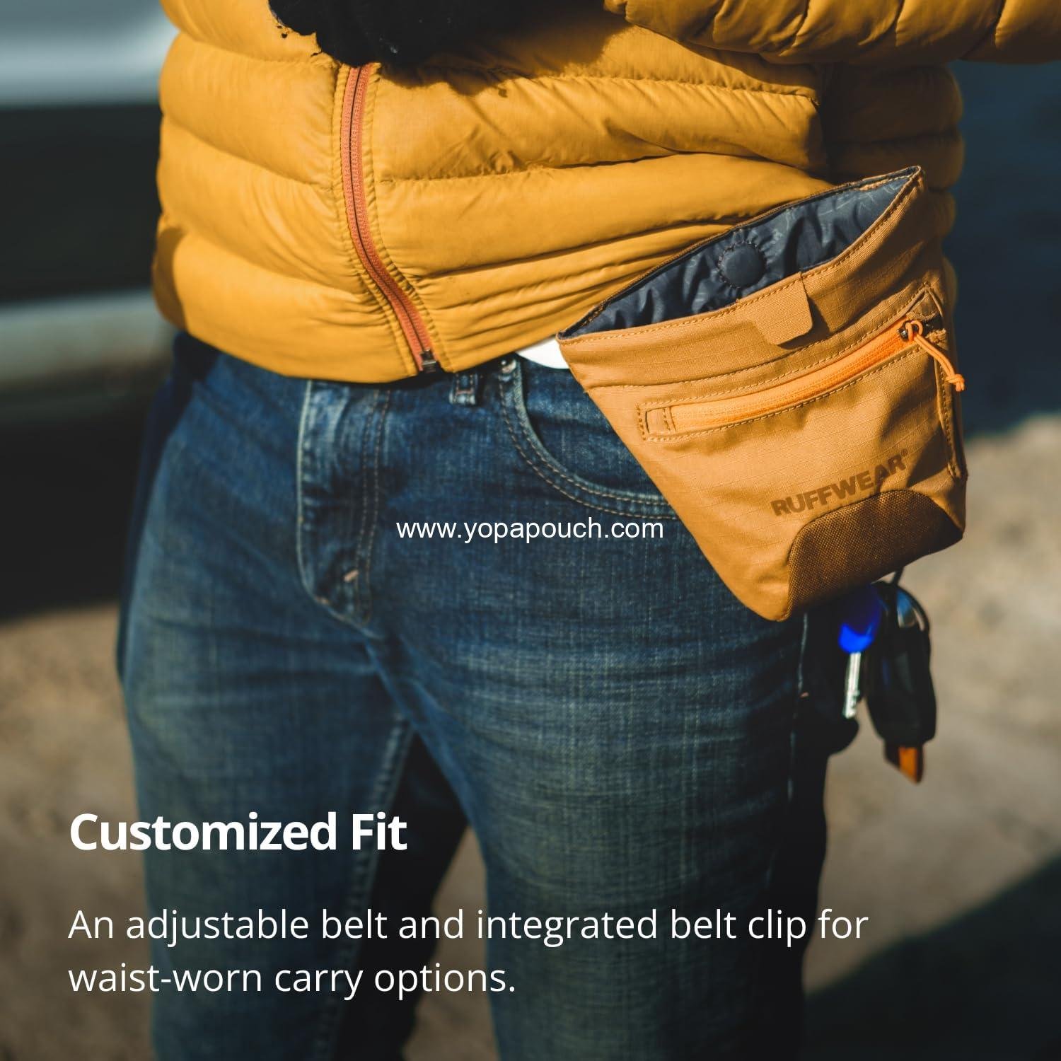 Wholesale Treat Trader Dog Treat Pouch - Hands-Free Waist-Worn with Magnetic Closure, Adjustable Belt (30-48 in) or Clip, Waterproof Food-Grade Lining, Zippered Pocket, Clicker Loop, River Rock Green - Supplier