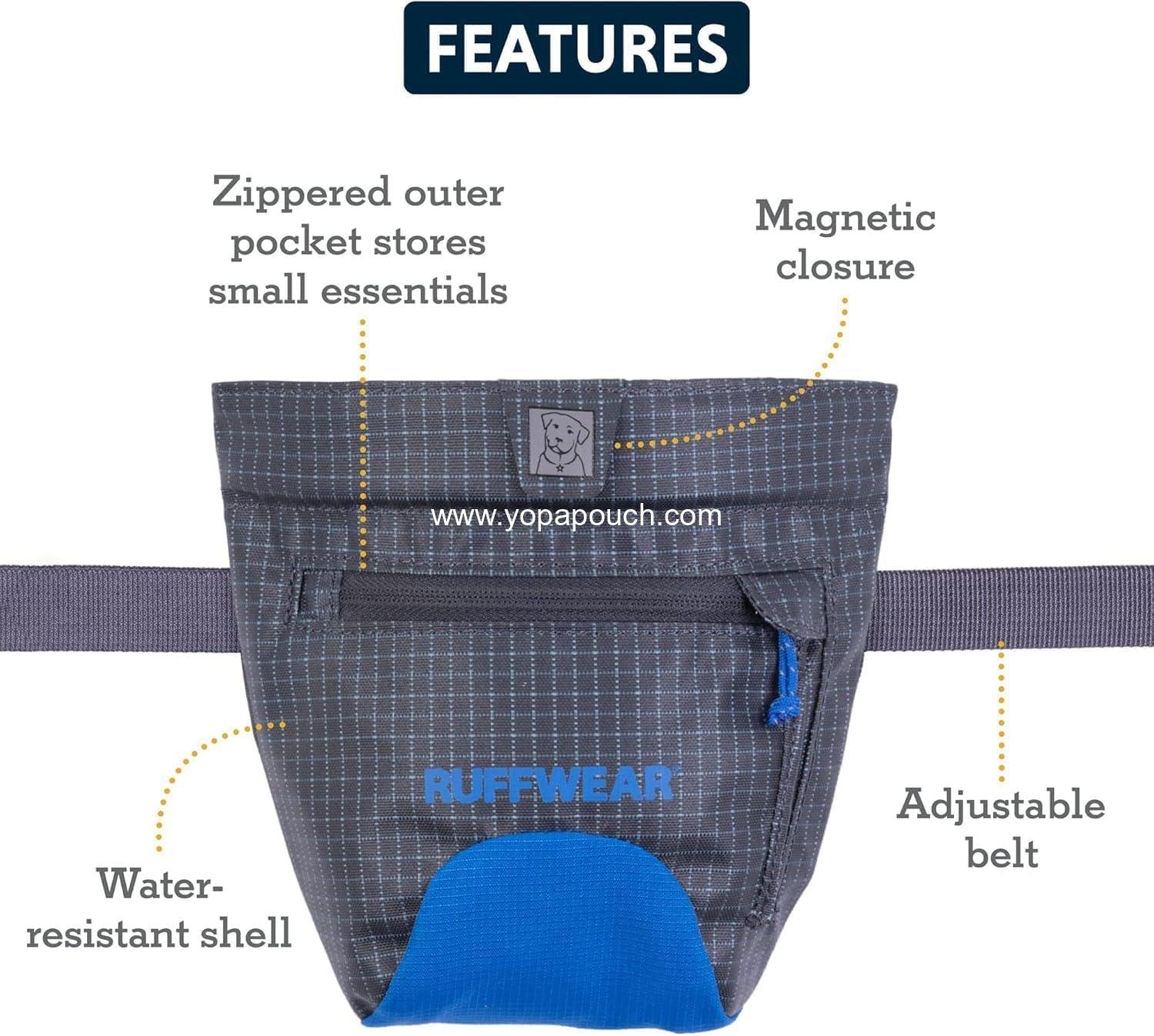 Wholesale Treat Trader Dog Treat Pouch - Hands-Free Waist-Worn with Magnetic Closure, Adjustable Belt (30-48 in) or Clip, Waterproof Food-Grade Lining, Zippered Pocket, Clicker Loop, River Rock Green - Supplier