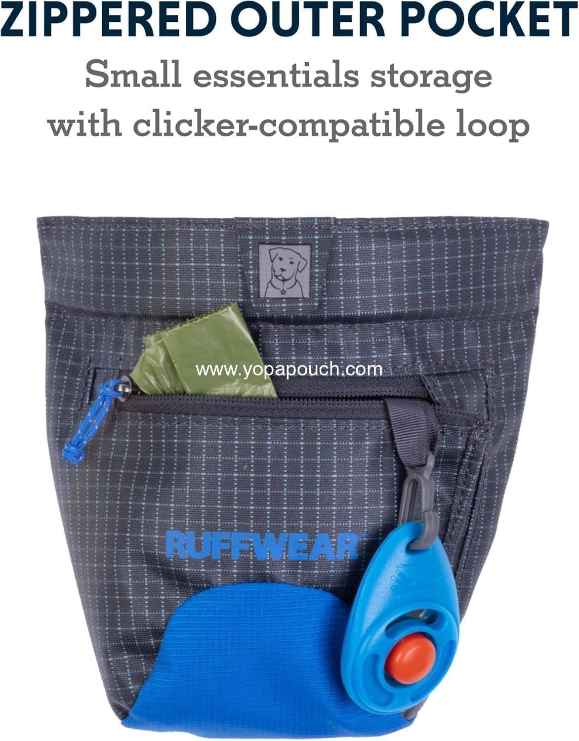 Wholesale Treat Trader Dog Treat Pouch - Hands-Free Waist-Worn with Magnetic Closure, Adjustable Belt (30-48 in) or Clip, Waterproof Food-Grade Lining, Zippered Pocket, Clicker Loop, River Rock Green - Supplier
