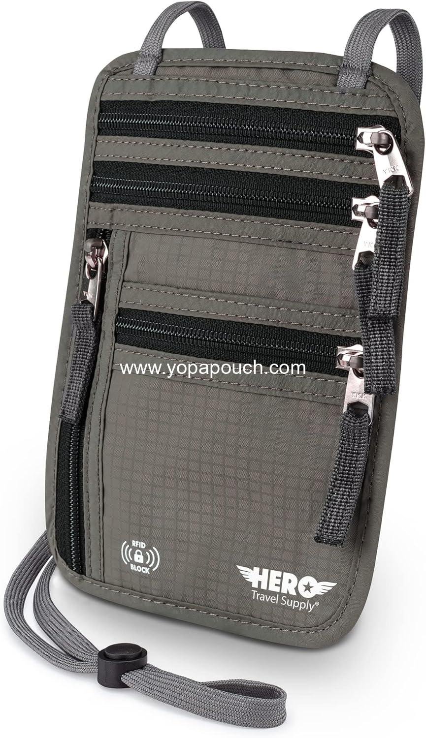 Wholesale RFID Blocking Passport Holder, Easy to Conceal Travel Pouch - Factory