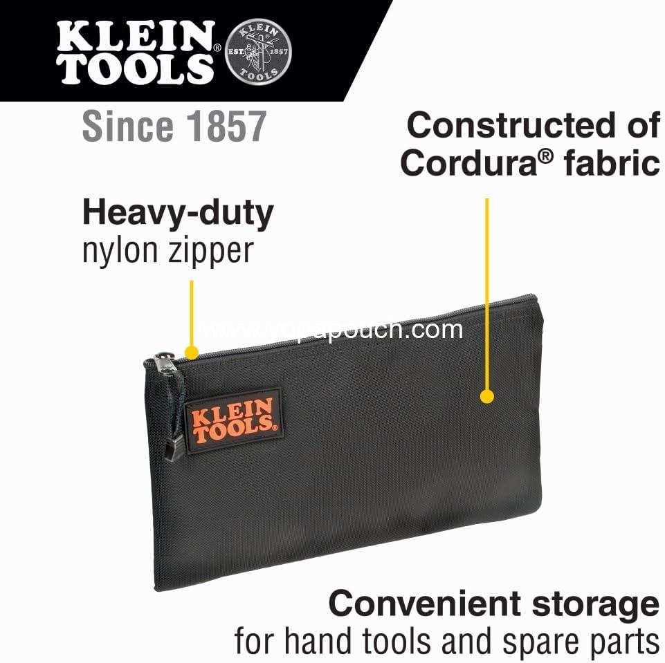 Wholesale Cordura Nylon Tool Pouch Zipper Bag with Heavy-Duty Zipper Close, 12-1/2 Inch, Black Manufacturer