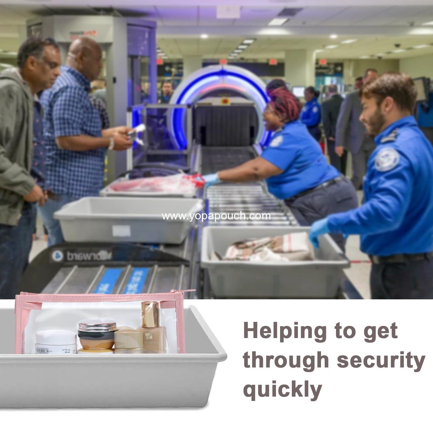 Wholesale TSA Approved Toiletry Bag - Clear Zipper Pouches for Travel, Small Makeup and Cosmetic Bags, Pencil Case for Home Organizing, Office, Vacation, Travel (Pink) - Supplier