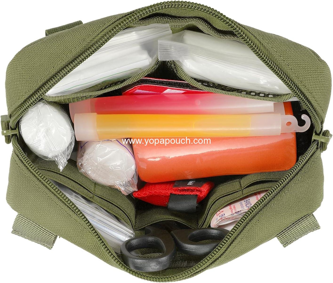 Wholesale Tactical Molle Admin Pouch Utility Laser Cut EDC Tool Bag Horizontal Modular Pouches with US Flag Patch and Keychain Supplier