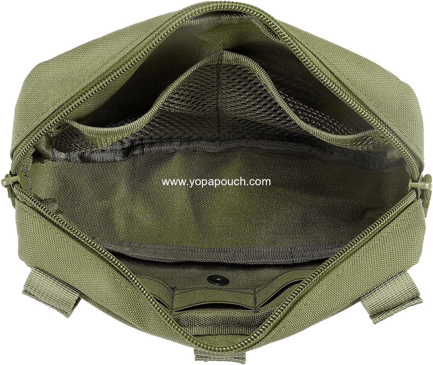 Wholesale Tactical Molle Admin Pouch Utility Laser Cut EDC Tool Bag Horizontal Modular Pouches with US Flag Patch and Keychain Supplier