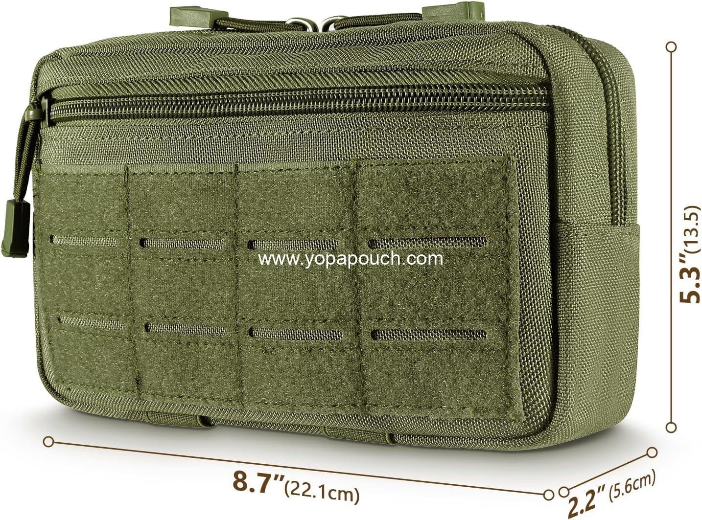 Wholesale Tactical Molle Admin Pouch Utility Laser Cut EDC Tool Bag Horizontal Modular Pouches with US Flag Patch and Keychain Supplier