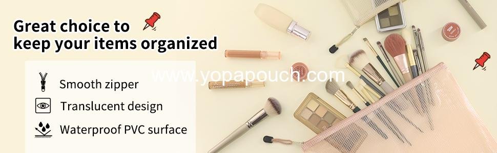 Wholesale 14pcs Mesh Zipper Pouch Set, 8 Sizes Waterproof Zipper Bags in 7 Colors, Multipurpose Storage for Travel, Office, Home - Supplier