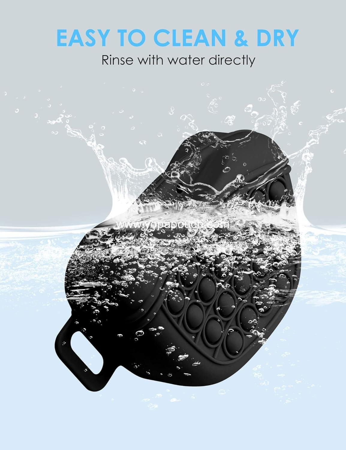 OEM Dog Treat Pouch with Training Clicker 2.0 - Upgraded Magnetic Closure, 1.67 Cup Silicone Fanny Pack with Waist Belt for Pet Training and Walking (Black) Supplier