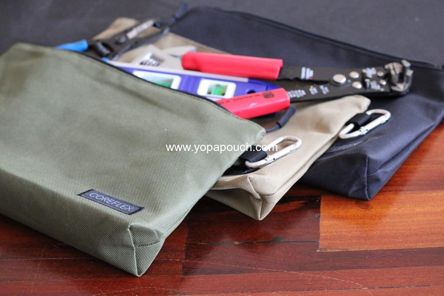 Wholesale Small Tool Pouch Zipper Bag, Multipurpose Storage Pouch, Heavy Duty Flat Bottom Tool Bag with YKK Zipper (3 Pack, Large 12 Inch) - Supplier