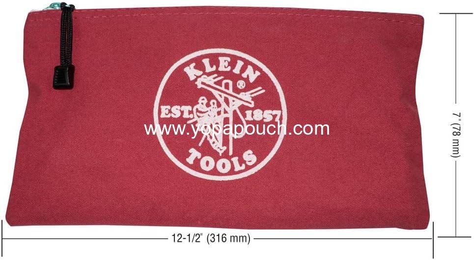 Wholesale Zipper Tool Bag 4-Pack, 12.5 x 7-Inch Canvas Utility Pouch for Bank Deposits, Brown/Black/Gray/Red, Supplier