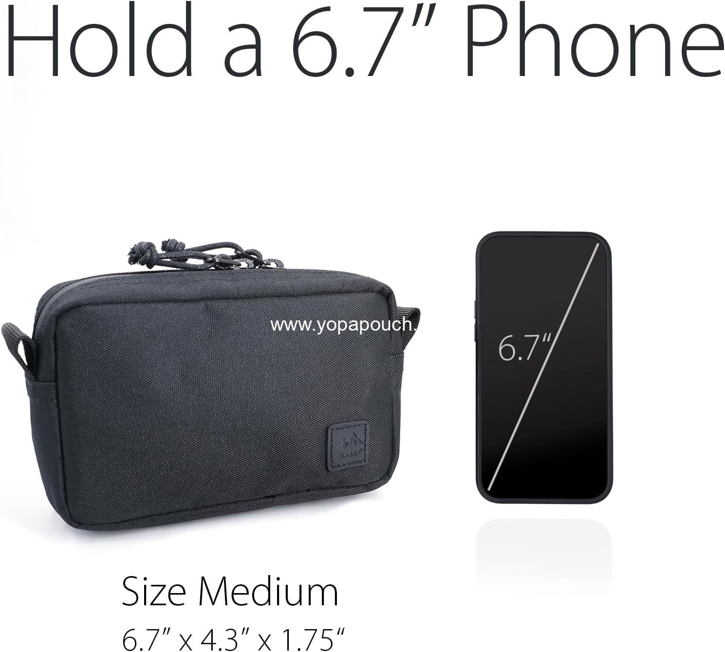 Wholesale EDC Tactical Pouch Bag for Men and Women, 2 Pack Waist Pack with YKK Zippers, Waterproof Admin Pouch for Hiking and Traveling, Black, Supplier