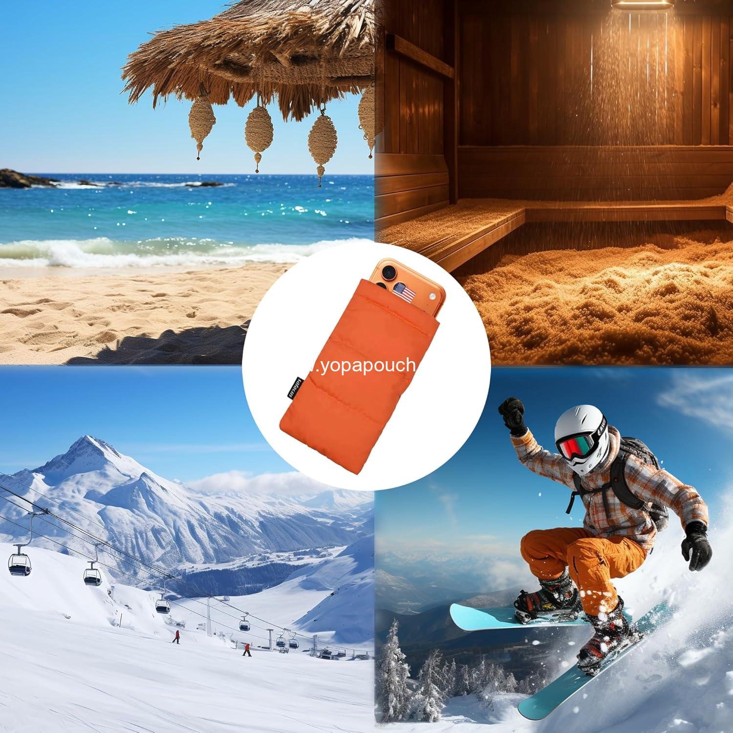 Wholesale Thermal Phone Case for Sun Protection and Cold Weather, Cellphone Pouch Extends Battery Life for Outdoor Use, fits iPhone and Samsung Galaxy, factory