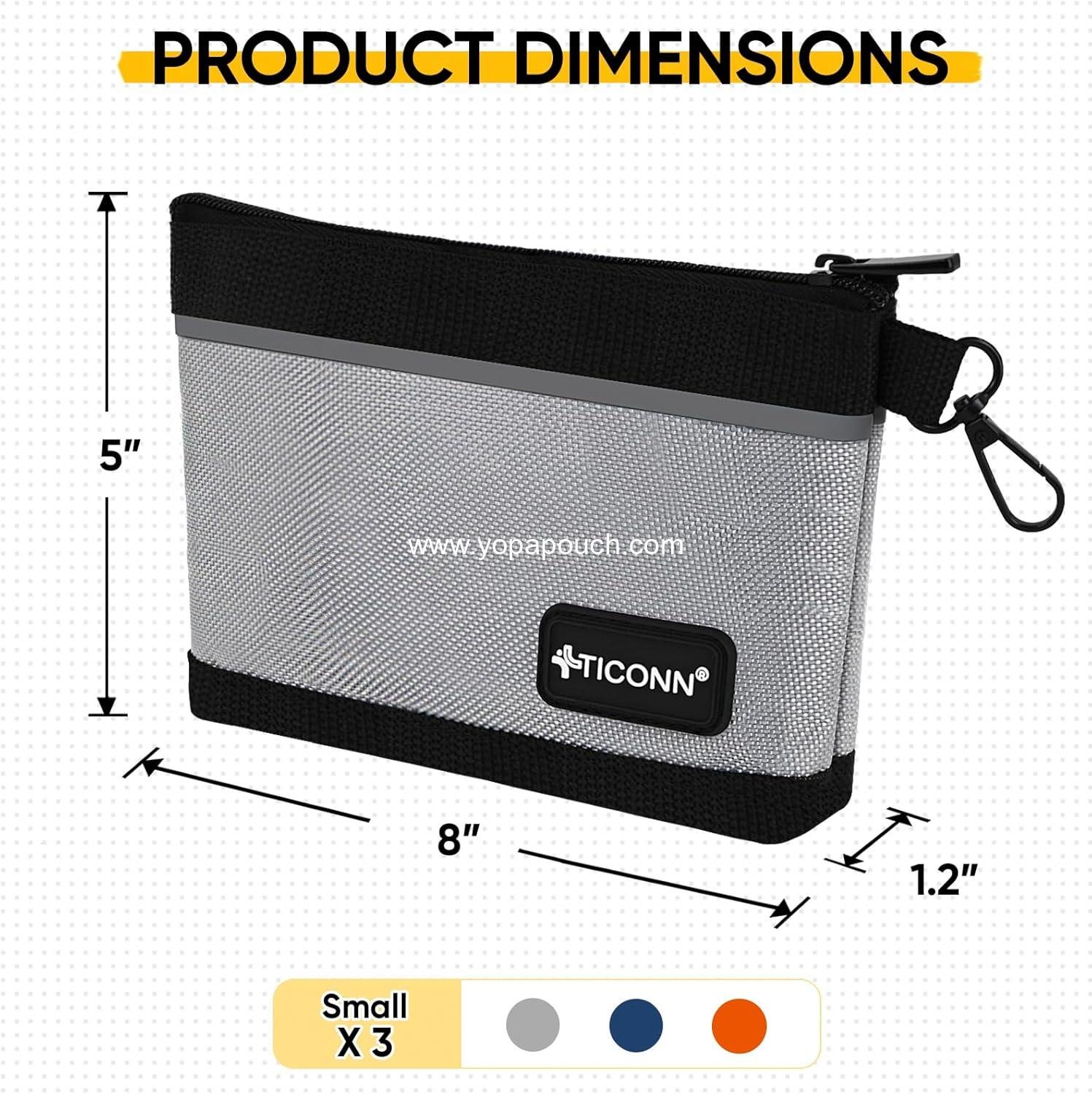 Wholesale Zipper Tool Pouches, 1680D Waterproof Small Tool Bags for Organizing and Storage (3 Pack) - Manufacturer