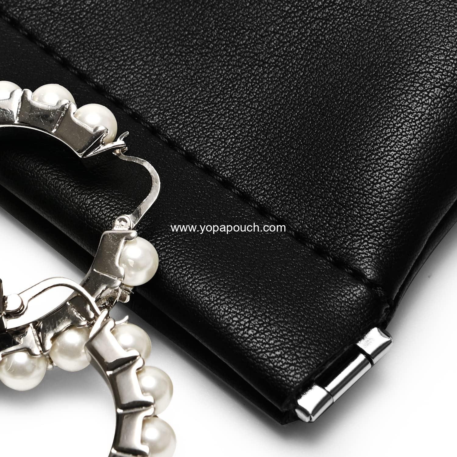 Wholesale PU Leather Jewelry Travel Bag Pouch for Christmas and Wedding Party Favor Gift (S, Black) - Supplier