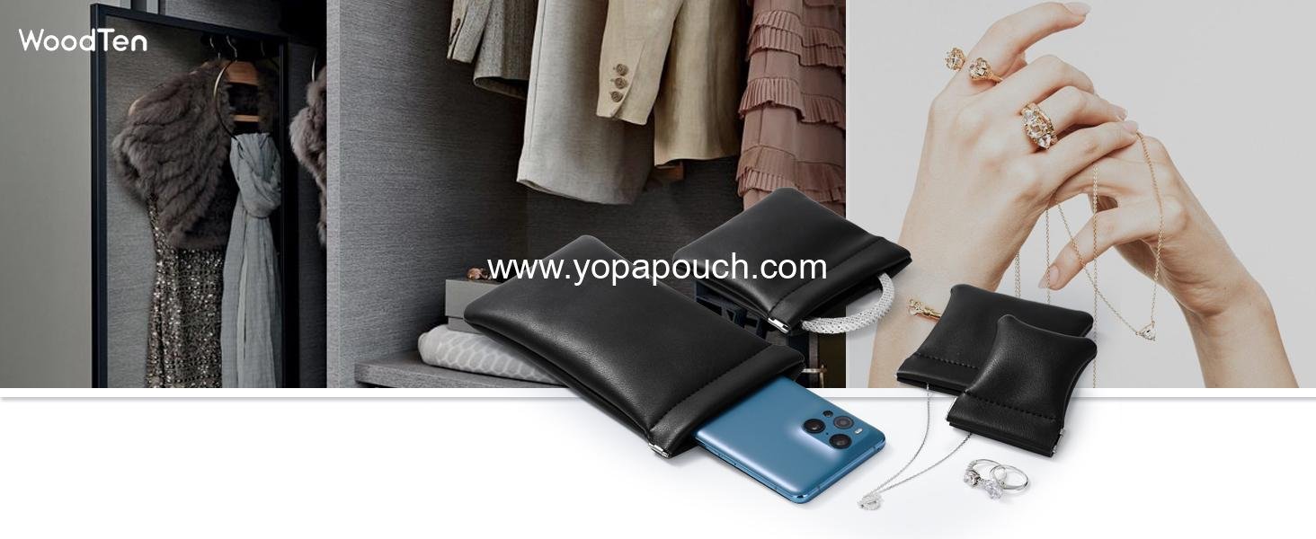 Wholesale PU Leather Jewelry Travel Bag Pouch for Christmas and Wedding Party Favor Gift (S, Black) - Supplier