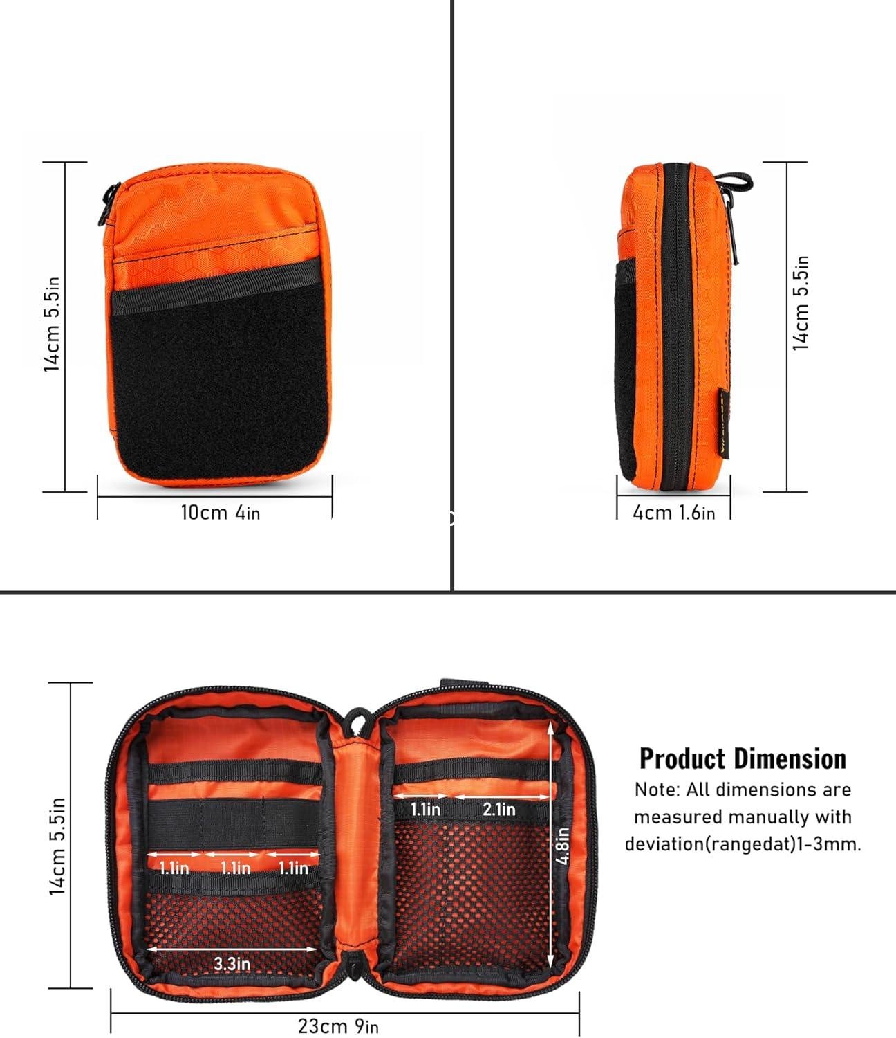 Wholesale EDC Pouch Organizer with 11 Compartments, Small Tool Pouch with DIY Patches Area for Multitools - Manufacturer