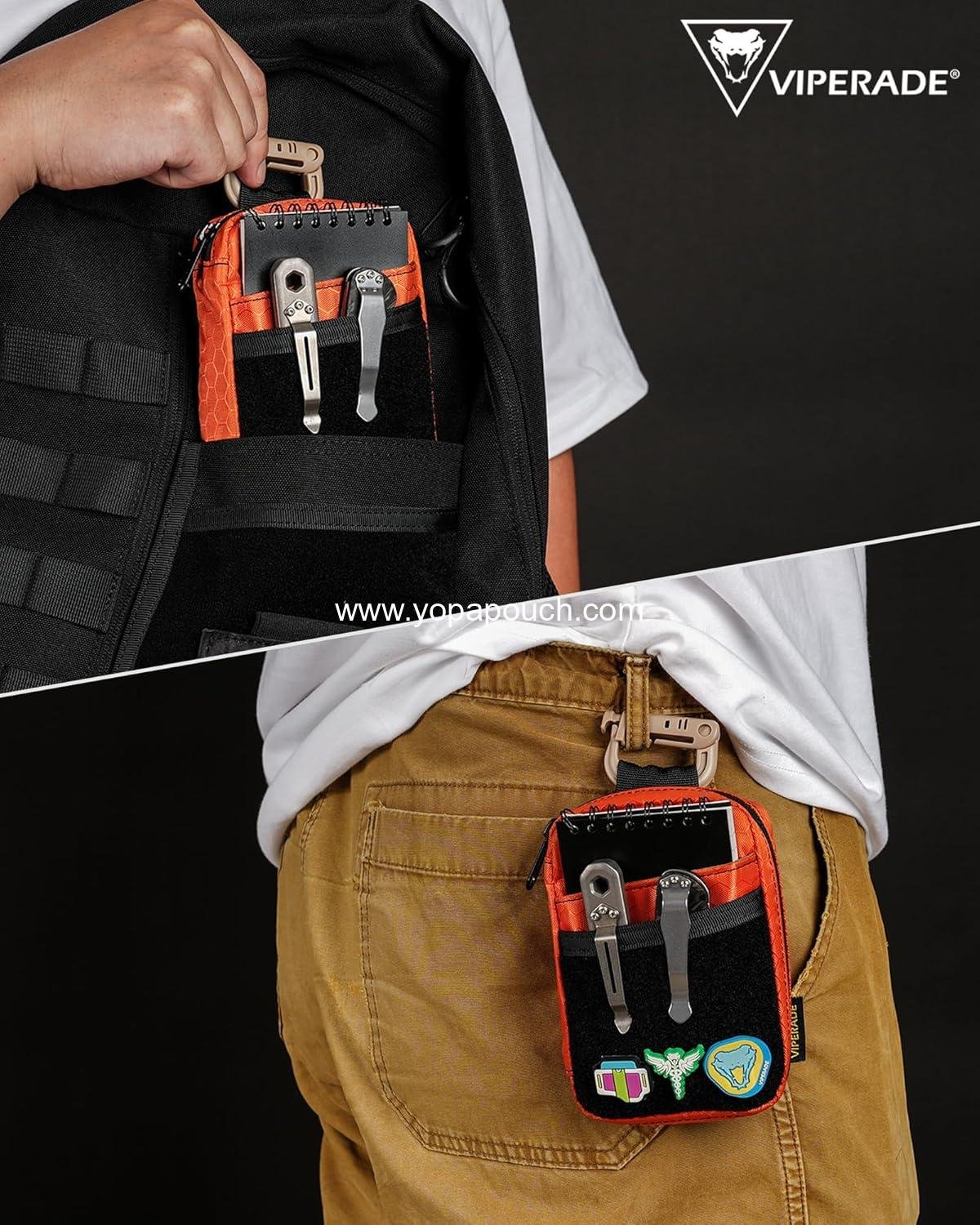 Wholesale EDC Pouch Organizer with 11 Compartments, Small Tool Pouch with DIY Patches Area for Multitools - Manufacturer