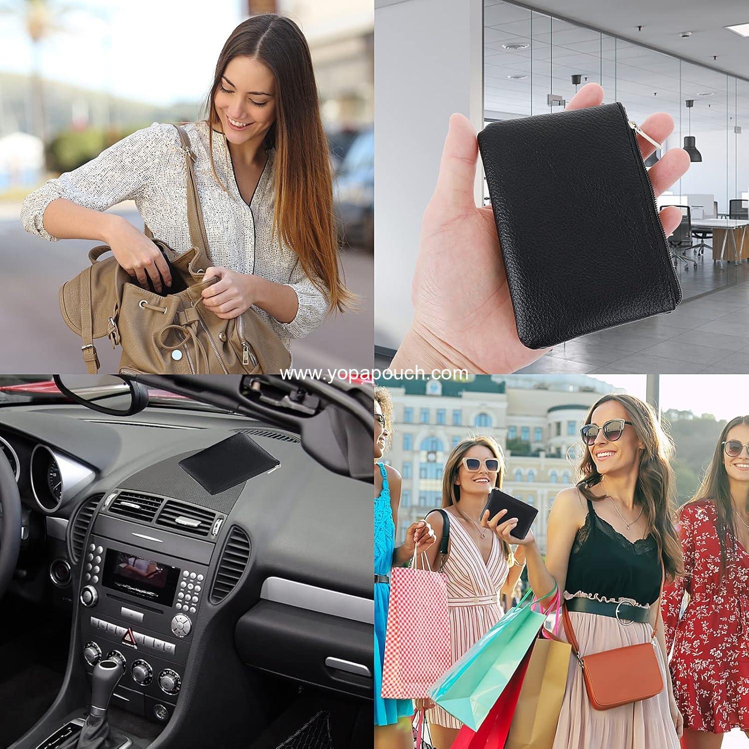 OEM PU Lychee Pattern Zipper Coin Purse - Portable Mini Change Wallet for Women, Compact Coin Pocket for Coins, Credit Card, ID, Keys, Headset, Lipstick (Black) - Supplier