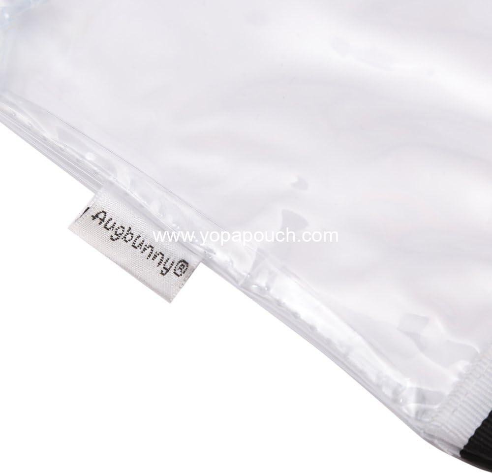 Wholesale Multi-purpose Waterproof Clear Vinyl Zippered Makeup Pouch 4-pack with French Tape - Supplier