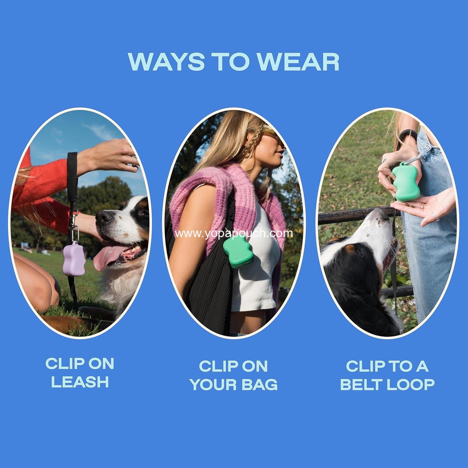 OEM Dog Treat Pouch for Effortless Squeeze Dispensing - Easy-fill Food-Grade Silicone for Pet Training - Includes Carabiner - Black Supplier