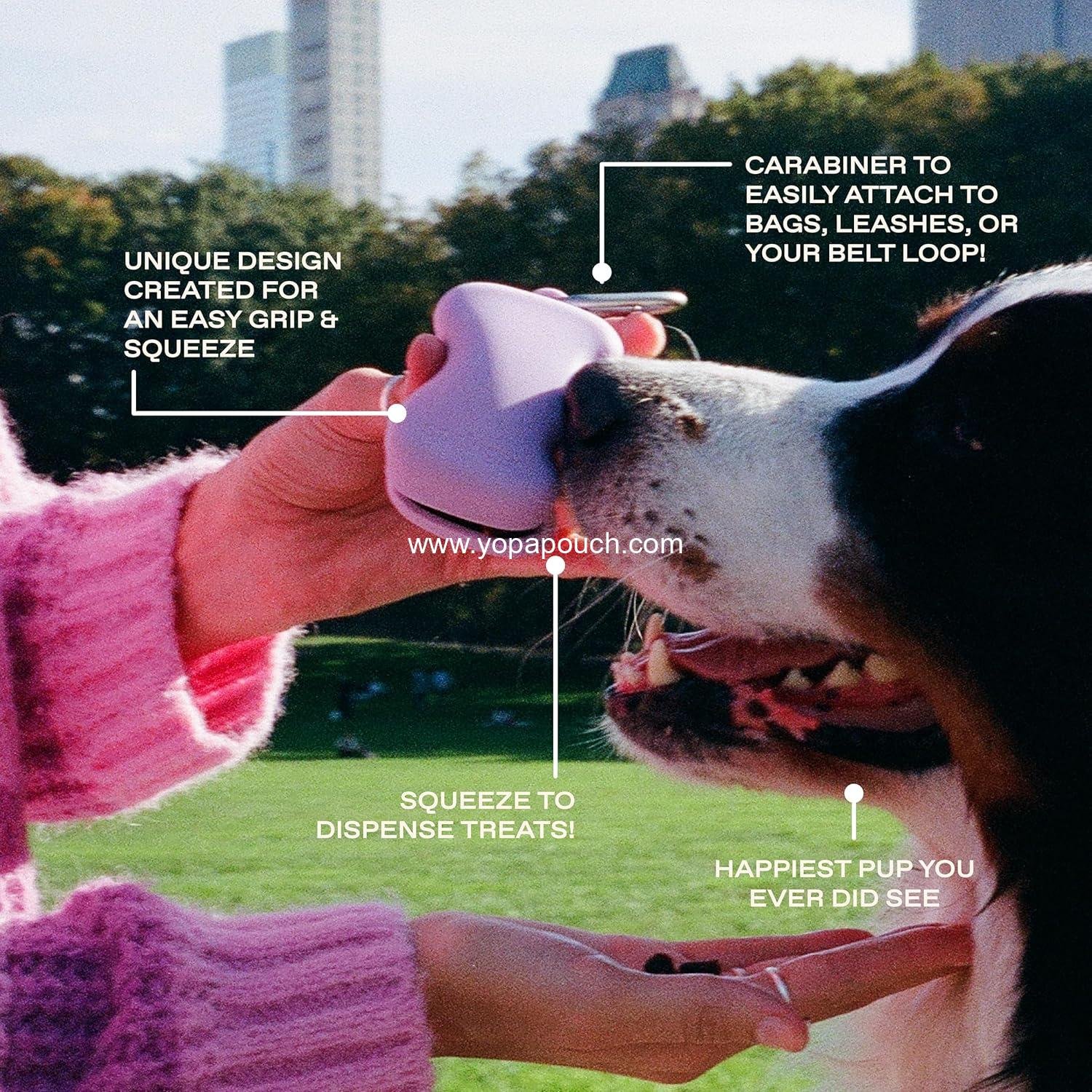 OEM Dog Treat Pouch for Effortless Squeeze Dispensing - Easy-fill Food-Grade Silicone for Pet Training - Includes Carabiner - Black Supplier