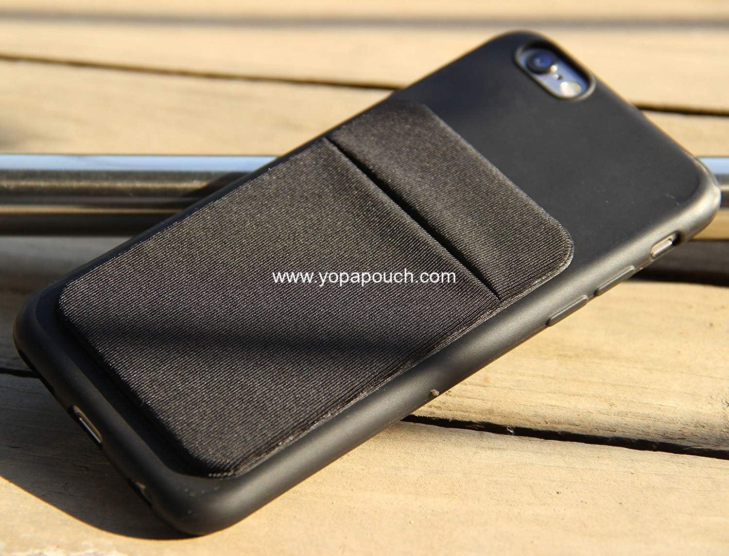 OEM 3-Pack Cell Phone Card Holder Pockets for Back of Phone, Stretchy Stick-On Wallet for Credit Card and ID, Self-Adhesive Sleeve with Flap, Fits iPhone and Samsung Galaxy - 2 Black + 1 Navy Blue Supplier