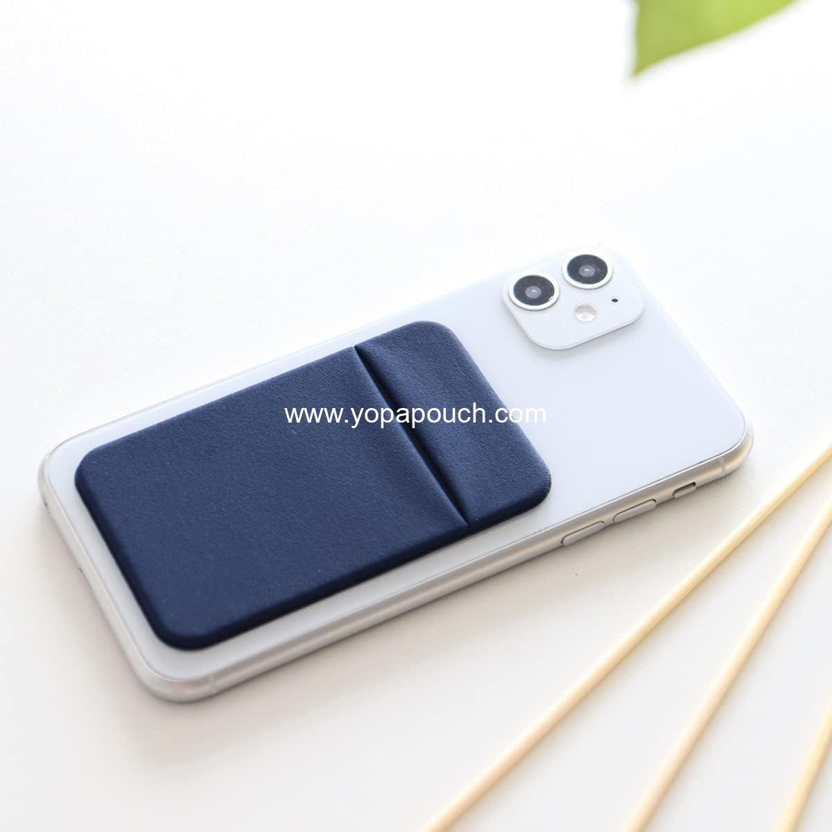 OEM 3-Pack Cell Phone Card Holder Pockets for Back of Phone, Stretchy Stick-On Wallet for Credit Card and ID, Self-Adhesive Sleeve with Flap, Fits iPhone and Samsung Galaxy - 2 Black + 1 Navy Blue Supplier