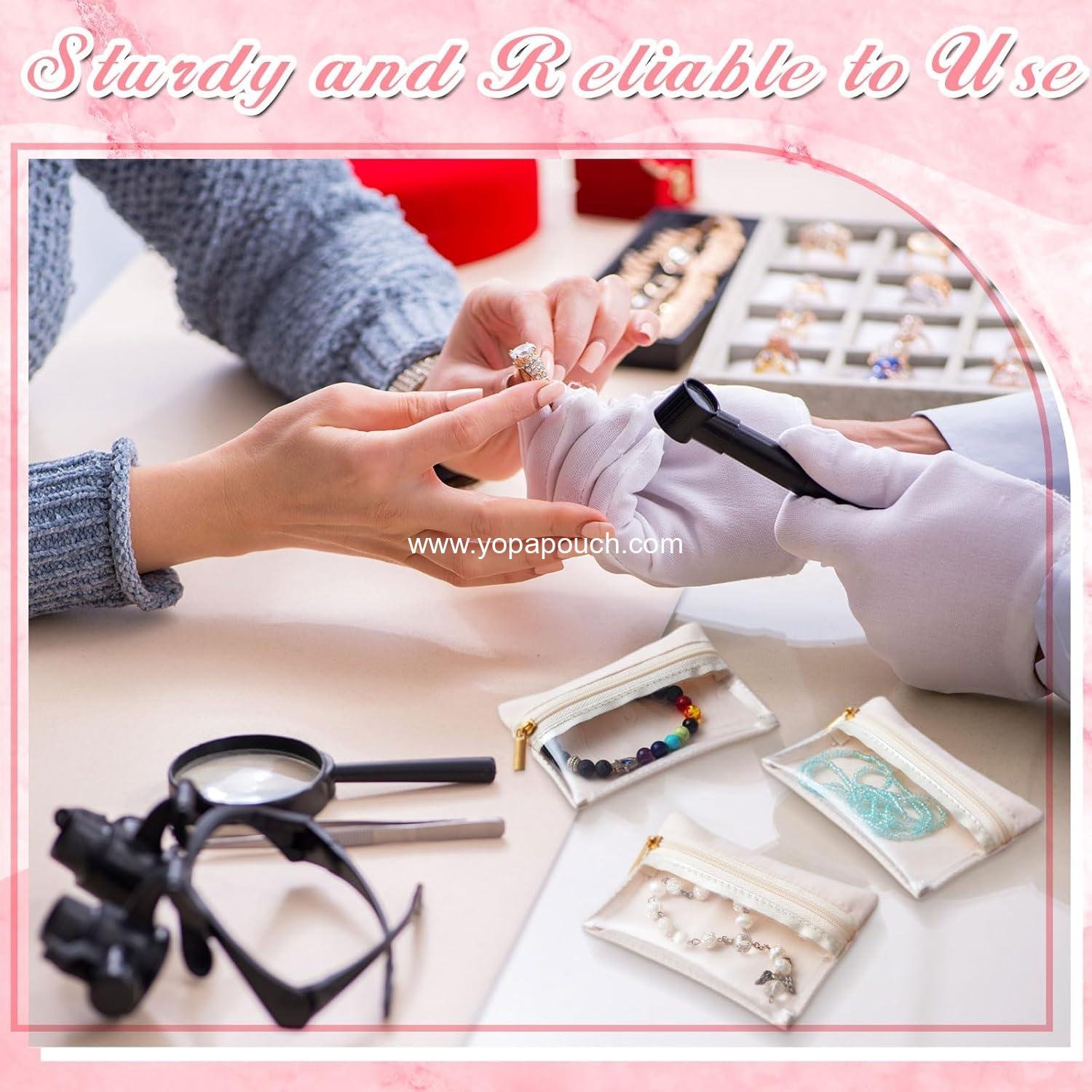 Wholesale 36 Pcs Travel Jewelry Bags Zipper Pouches Flannel Portable Pocket Organizer for Necklaces and Earrings Women Gift Supplier