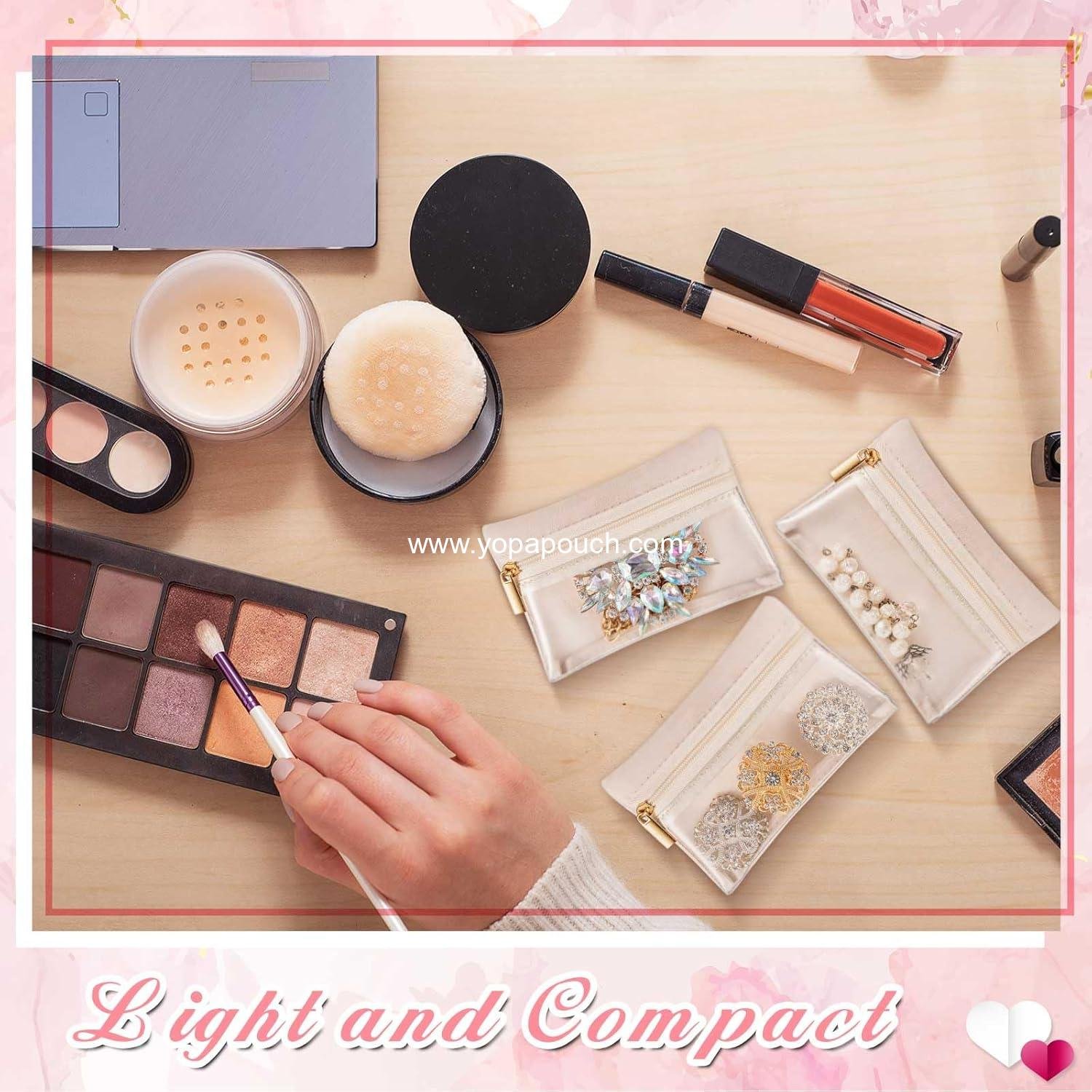 Wholesale 36 Pcs Travel Jewelry Bags Zipper Pouches Flannel Portable Pocket Organizer for Necklaces and Earrings Women Gift Supplier