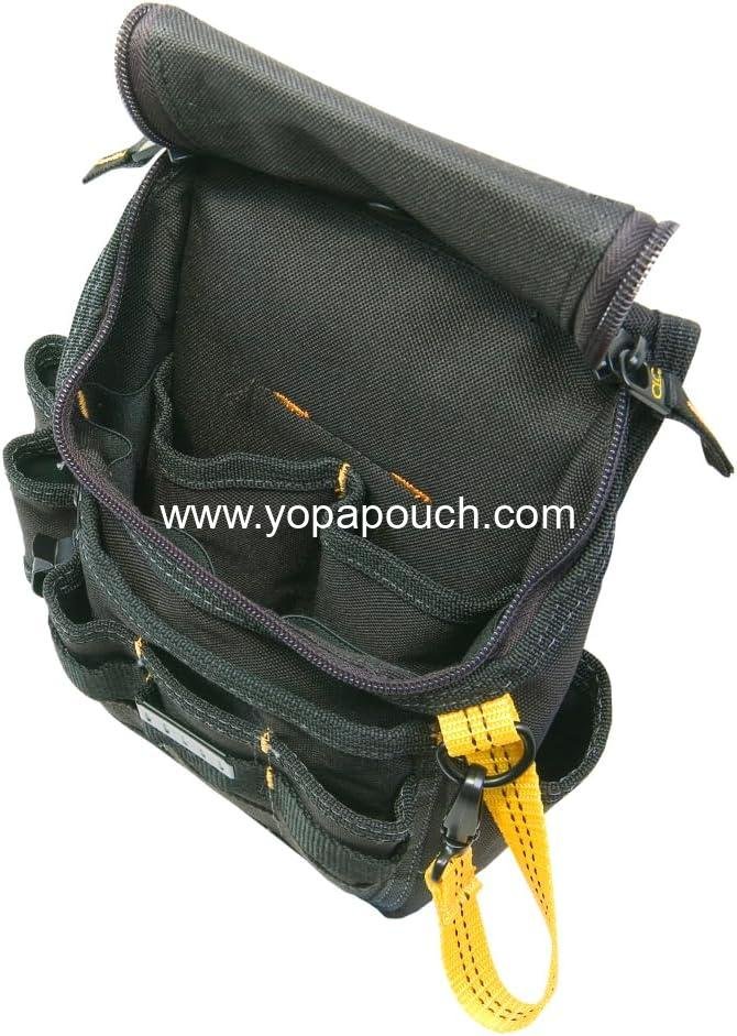 Wholesale Medium Ziptop Utility Pouch Black - 11 Pockets, Supplier
