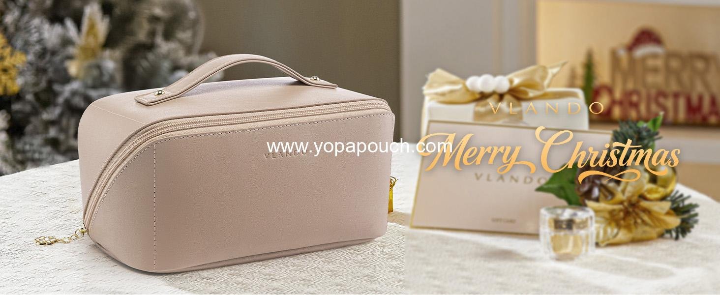 Wholesale Large Capacity Travel Toiletry Bag, Waterproof PU Leather Cosmetic Bag for Women with Divider & Handle - Supplier