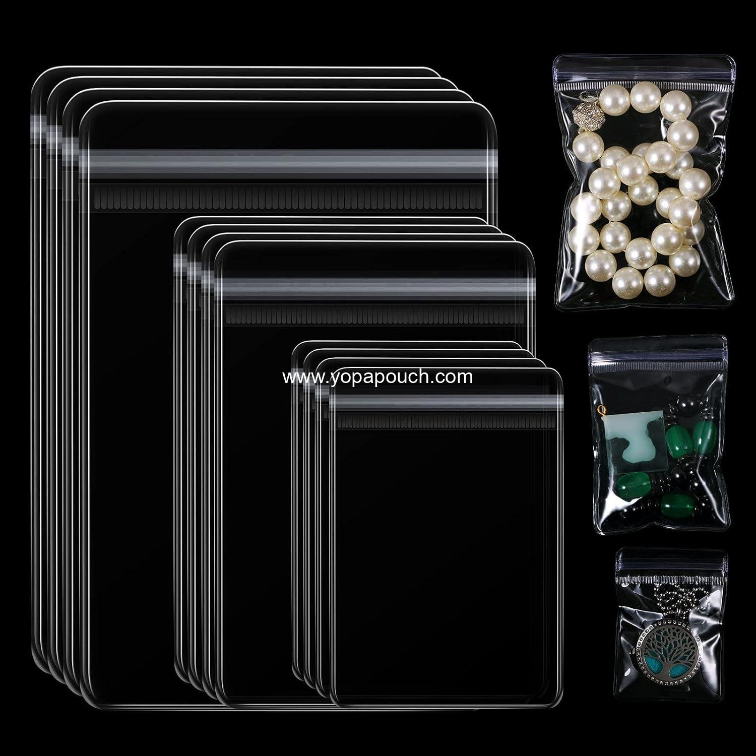 Wholesale 120 Pcs Clear PVC Jewelry Bags - Transparent Storage Pouches for Rings and Earrings with Anti-Tarnish Protection, Small Zipper Lock Design, 3 Sizes Available (Clear) - Supplier