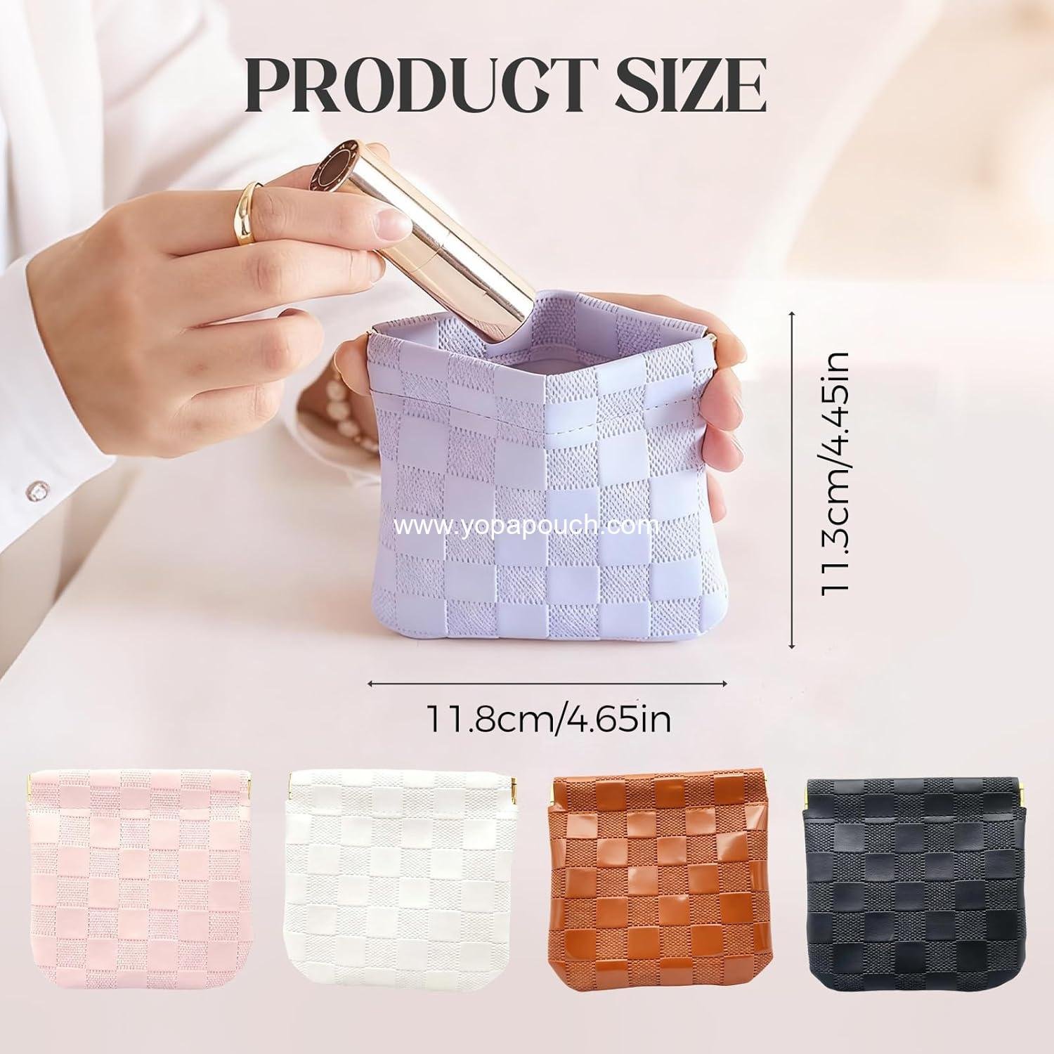 Wholesale 5 Pcs Portable Snap Pouch - 2025 New Closure Organizer Makeup Bag with No Zipper (5 Colors) - OEM Supplier