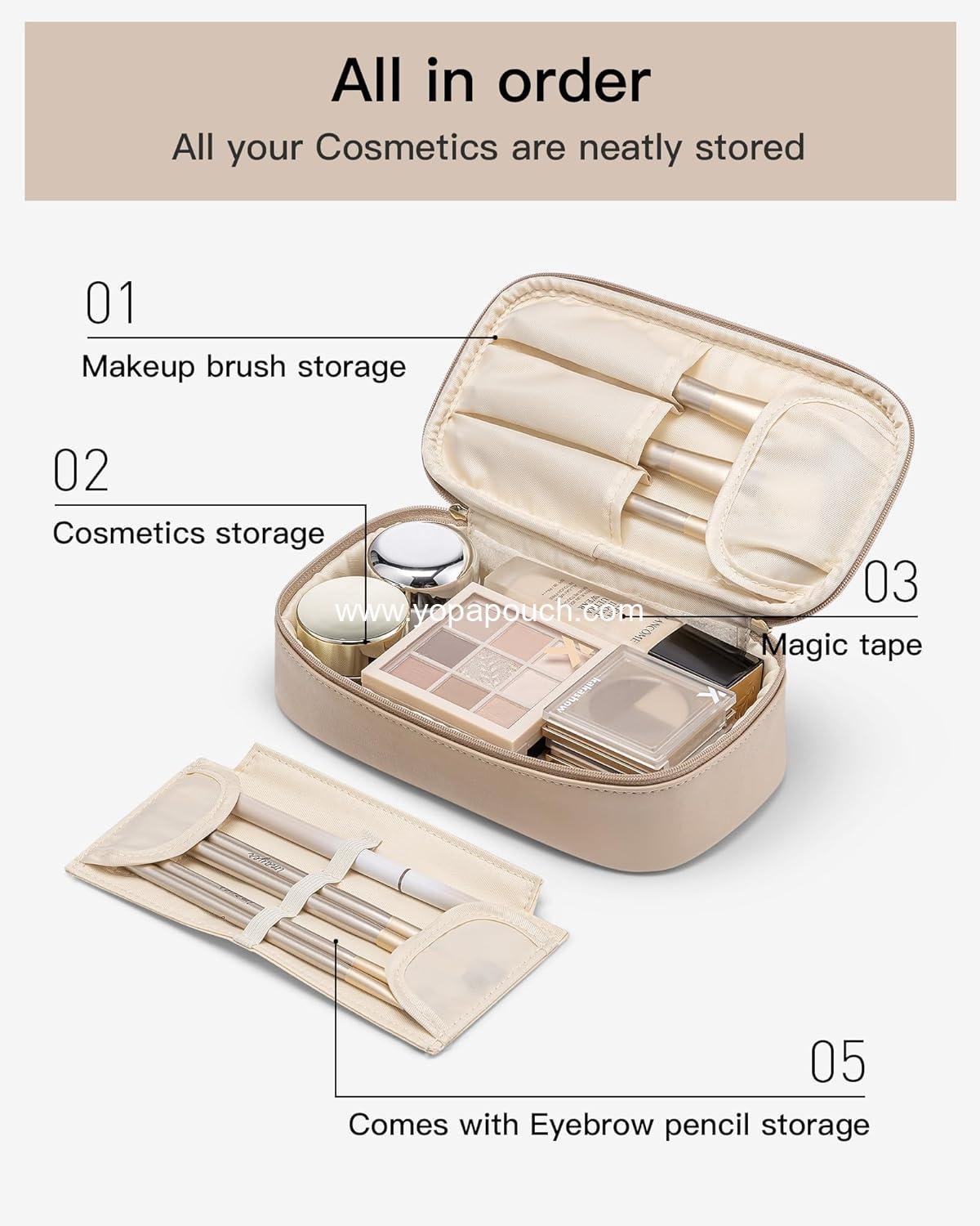 OEM Small Travel Makeup Bag for Women, Perfect Gifts for Girls, Essential Makeup Pouch for Toiletries - Supplier