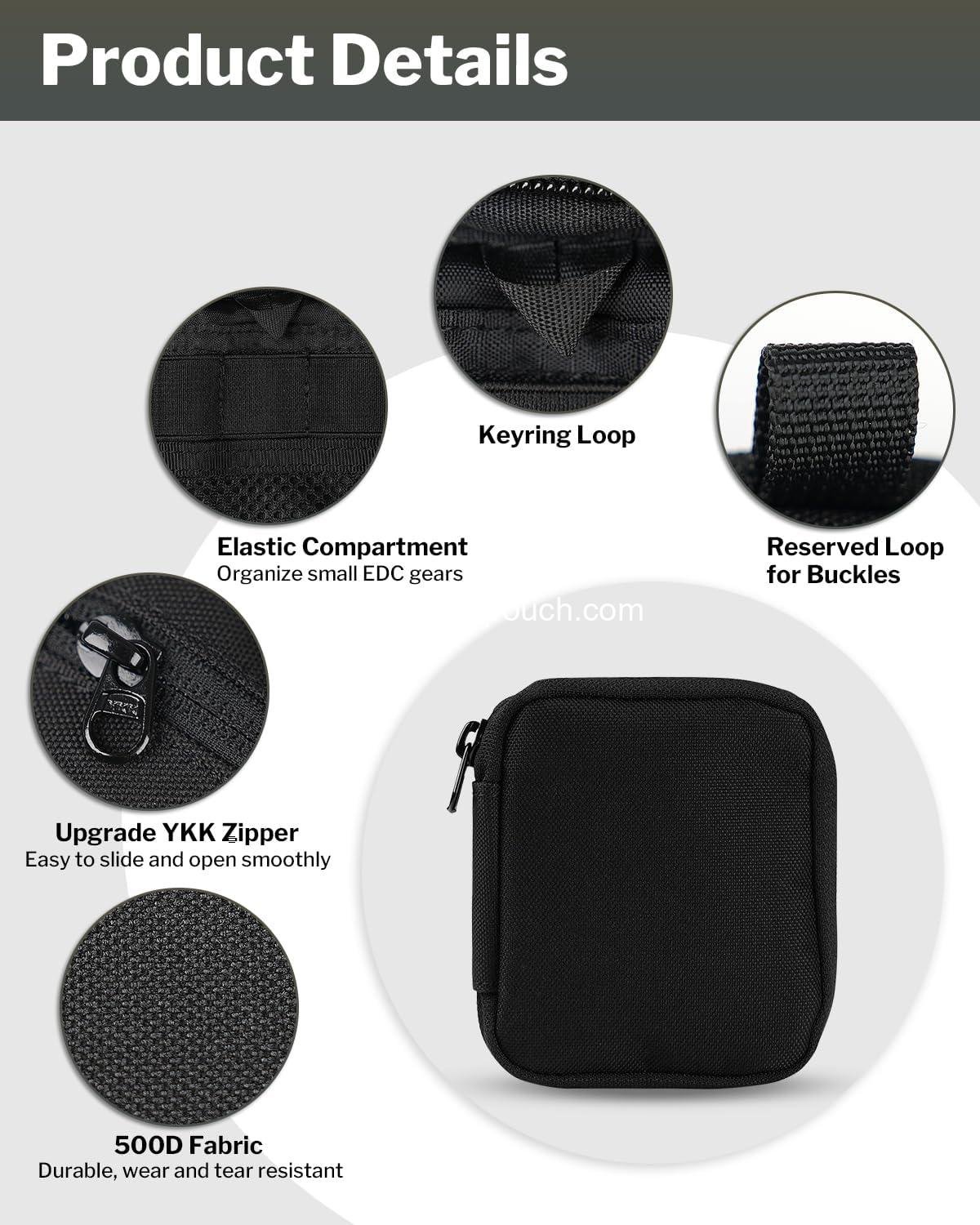 Wholesale Mini EDC Organizer - Small 5.5”x4” Everyday Carry Pouch Supplier