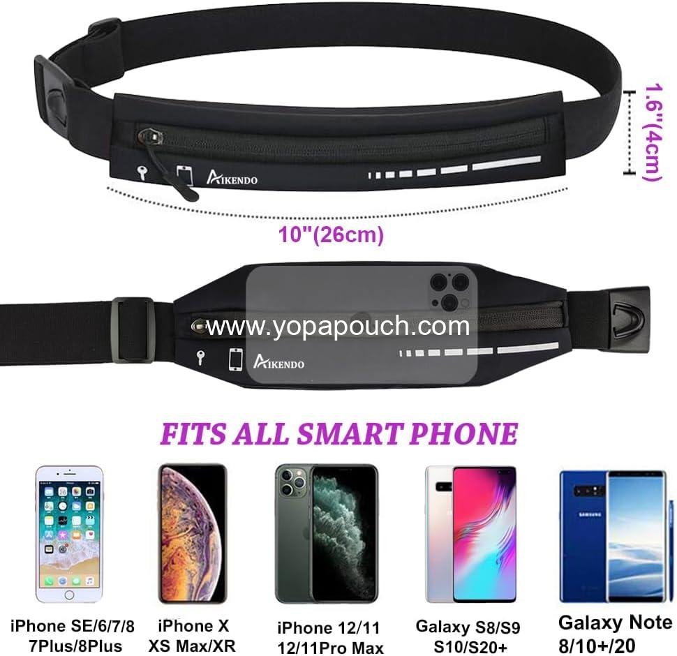 Wholesale Slim Running Belt for Men and Women, Fanny Pack Phone Holder, Running Pouch Waist Bag for Workout and Jogging, Money Belt Running Gear Accessories Supplier