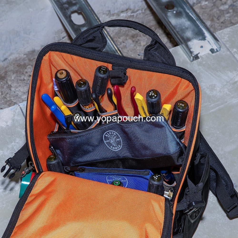 Wholesale Stand-Up Zipper Bag Tool Pouch with Carabiners, 7-Inch Blue and 14-Inch Gray Utility Bags with Reinforced Bottom, 2-Pack Supplier Wholesale Stand-Up Zipper Bag Tool Pouch with Carabiners, 7-Inch Blue and 14-Inch Gray Utility Bags with Reinforced Bottom, 2-Pack Supplier