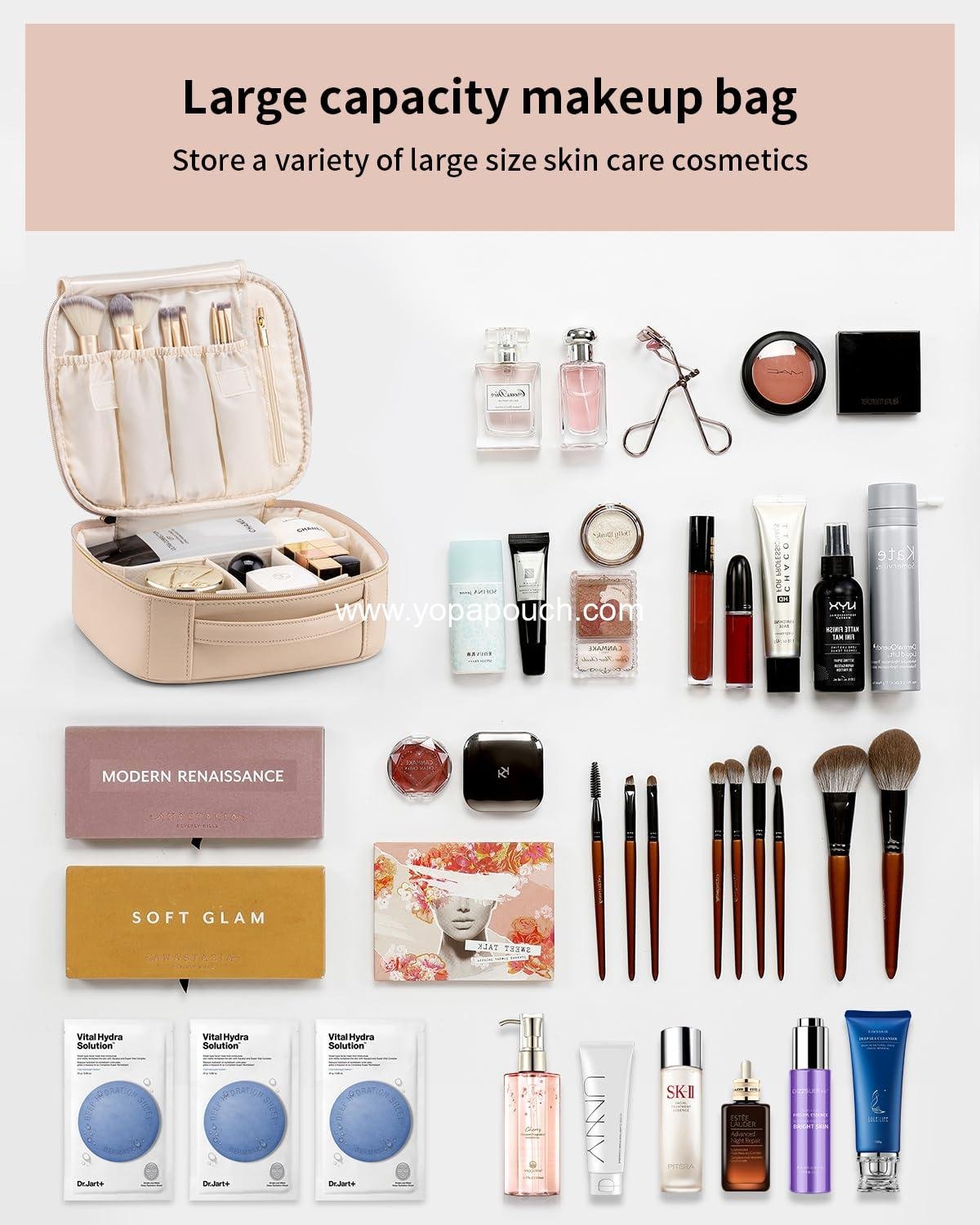 Wholesale Large Capacity PU Leather Travel Makeup Bag for Women - Portable Organizer with Dividers and Handle for Girls and Makeup Brushes, Factory Wholesale Large Capacity PU Leather Travel Makeup Bag for Women - Portable Organizer with Dividers and Handle for Girls and Makeup Brushes, Factory