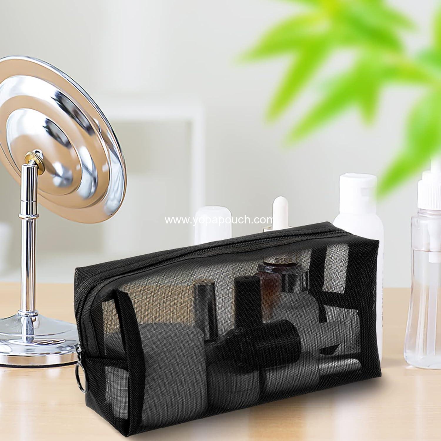 Wholesale Mesh Cosmetic Bag Portable Makeup Pouch Travel Toiletry Organizer 6 Pieces Makeup Mesh Supplier