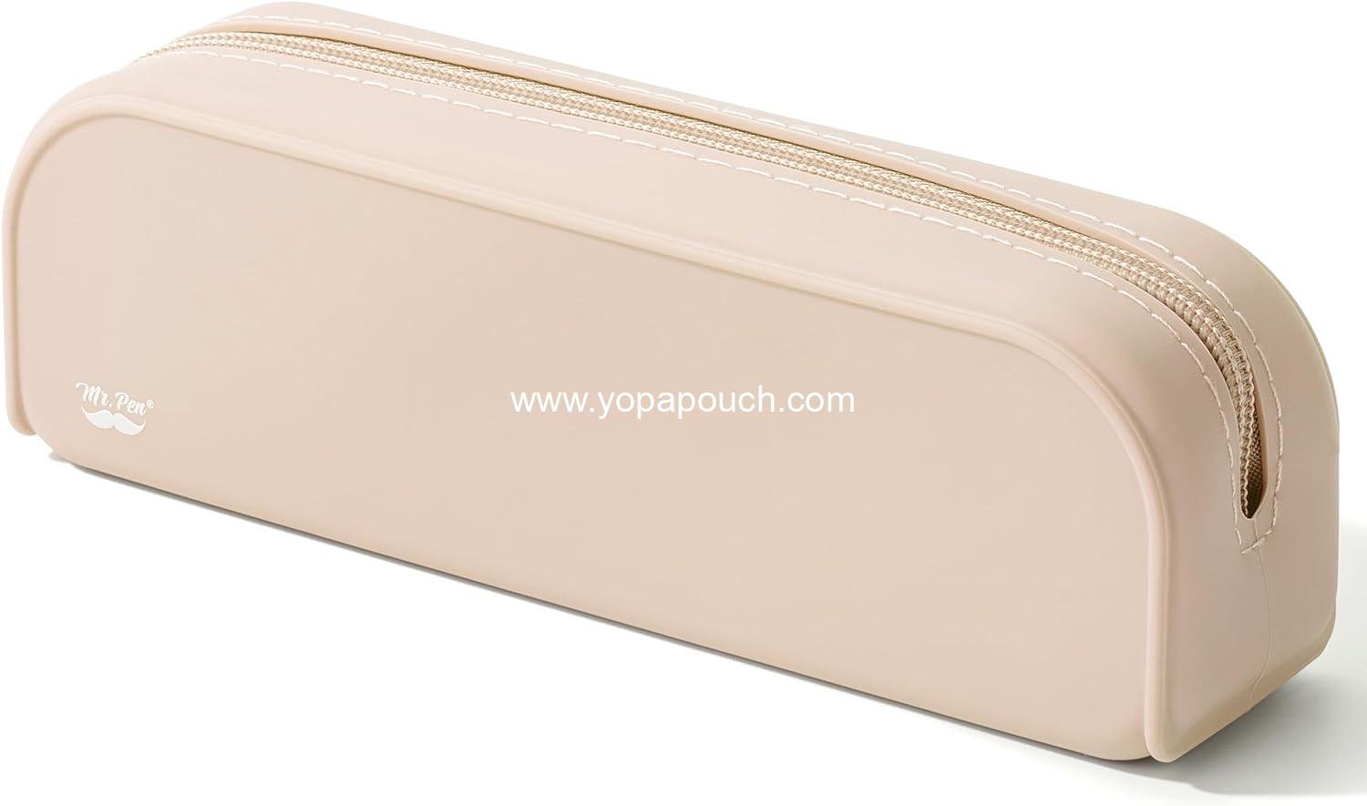 Mr. Pen- Silicone Pencil Case, Malibu Dune Color, Aesthetic Pencil Bag for Women, Makeup Pouch