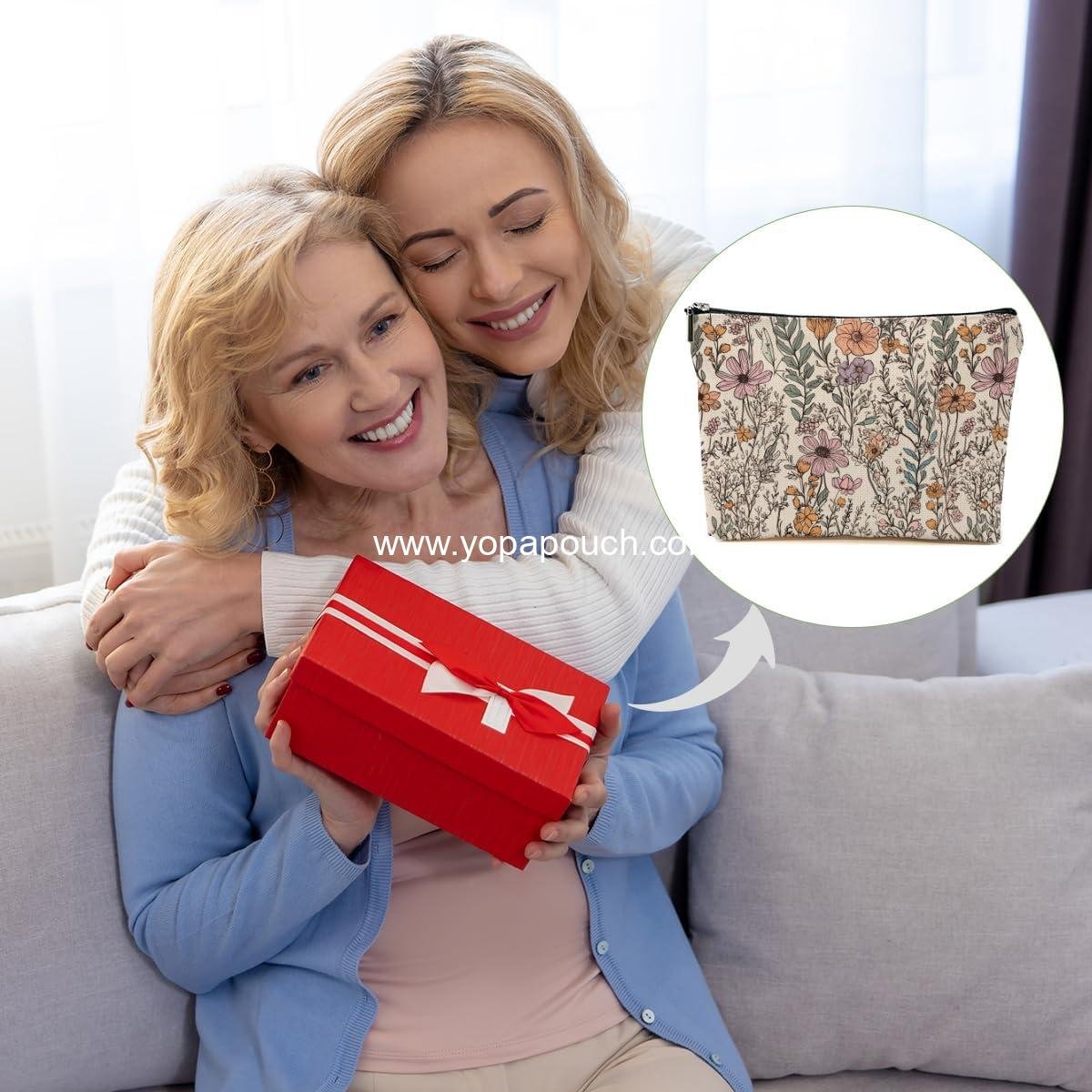 Wholesale Floral Garden Makeup Bag - Vintage Wildflowers Cosmetic Pouch for Women, Girls, Sisters, and Coworkers - Perfect Gift for Christmas, Thanksgiving, and Birthdays - OEM Supplier