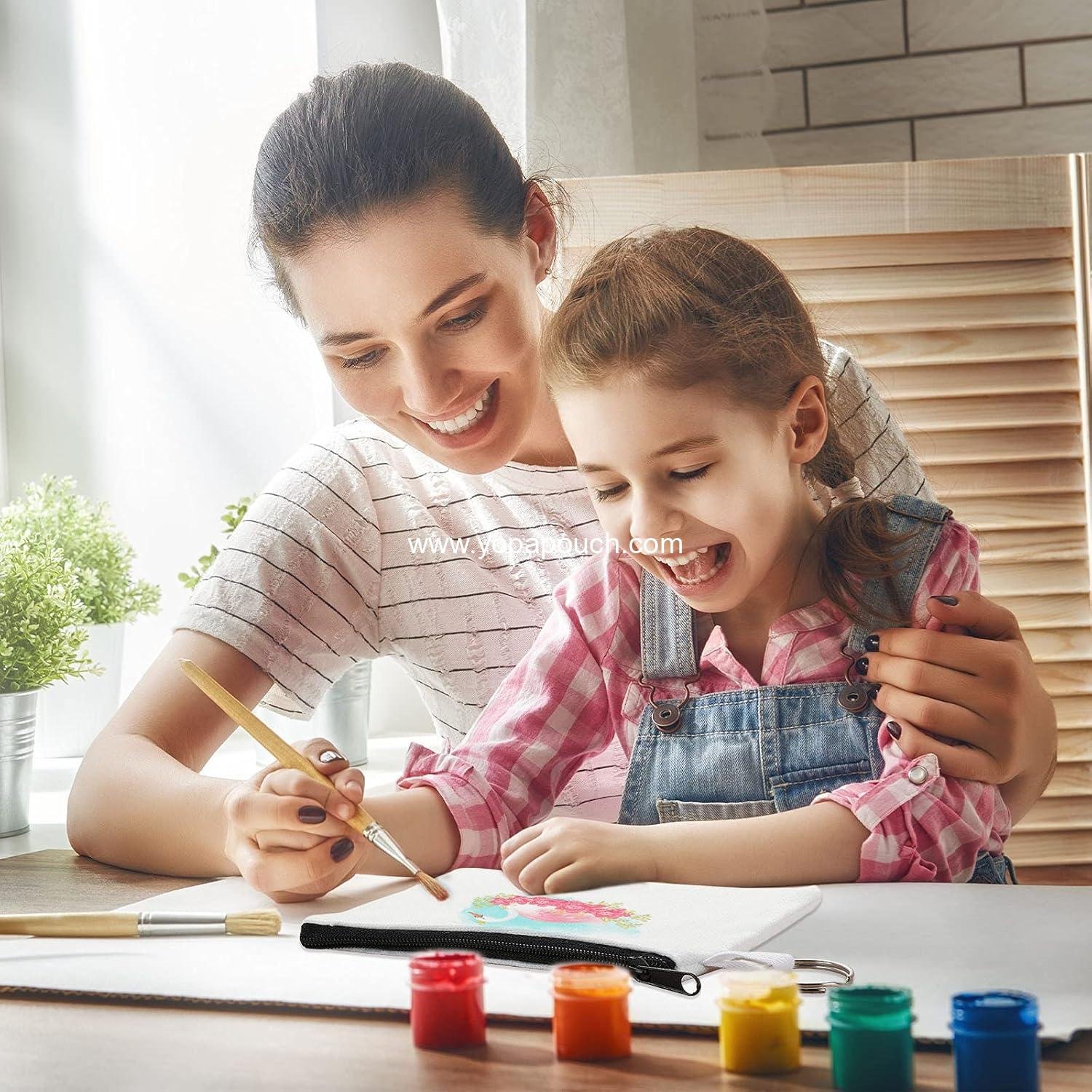 Wholesale 30 Pieces Sublimation Blank Small Coin Makeup Bags Bulk Cosmetic DIY Craft Pouch with Zipper Pencil Pouch Travel Toiletry Organizer (Black) Supplier