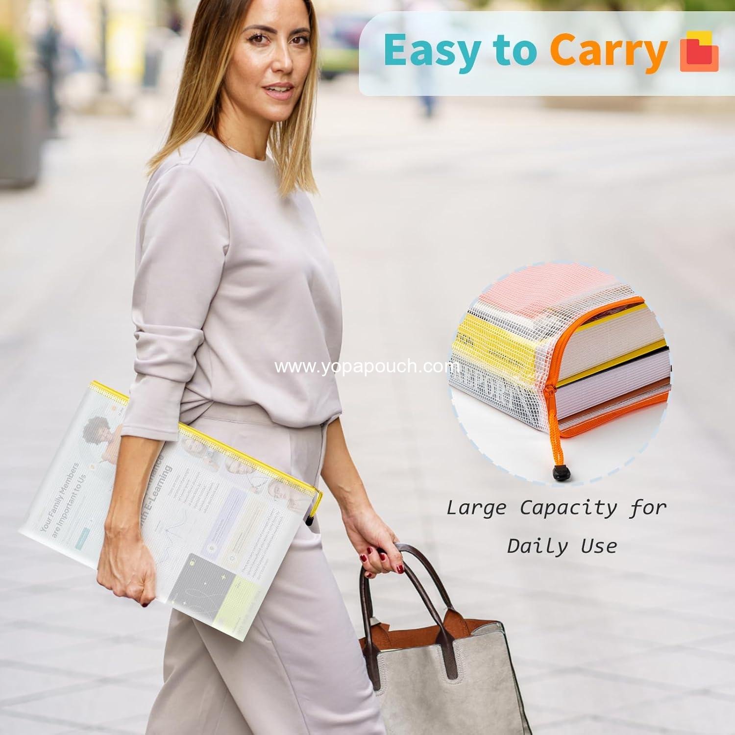 Wholesale 24 Pack Zipper Pouches - 12 Colors, Letter & A4 Size, Ideal for Organizing Puzzles, Board Games, and Office Supplies, Travel Toiletries Supplier