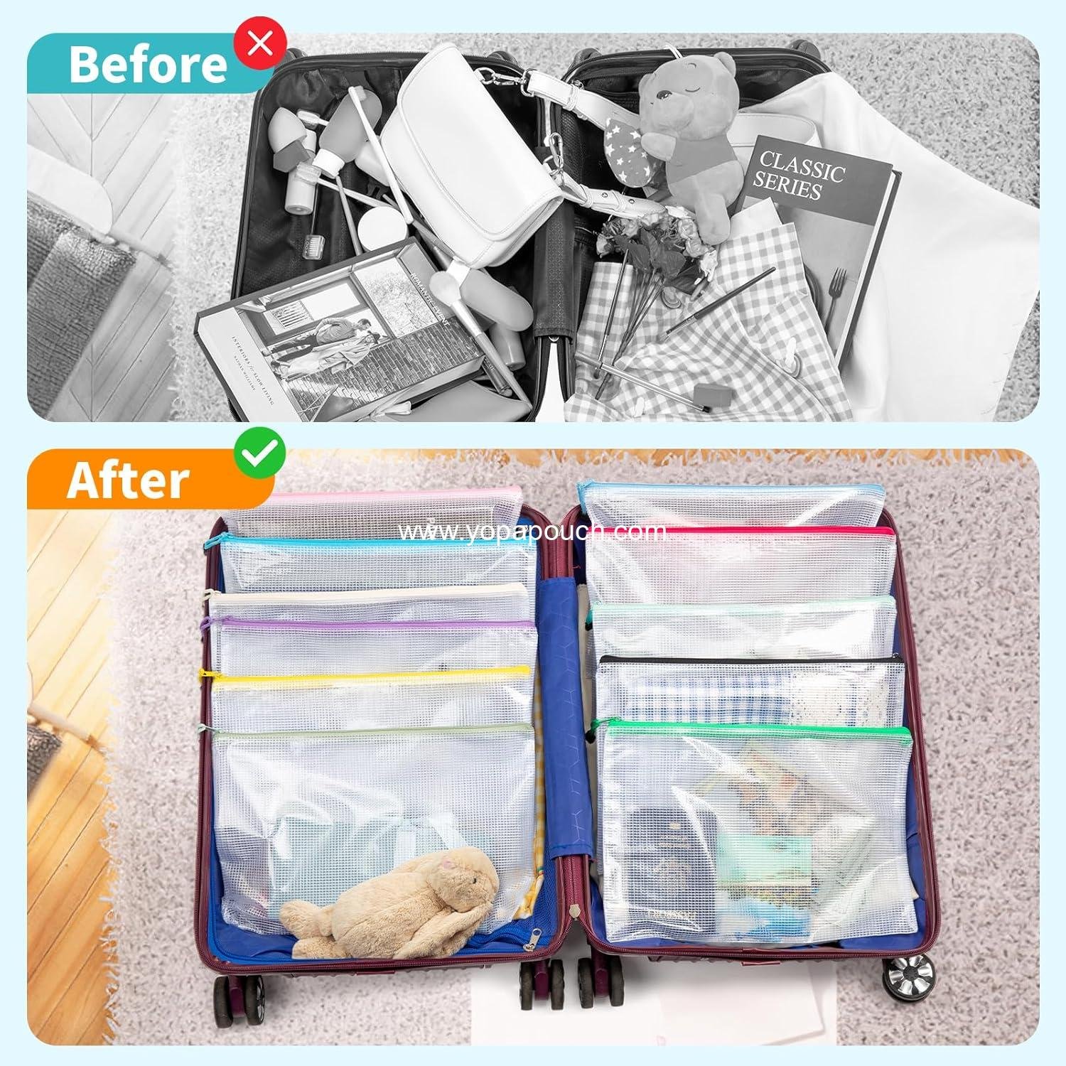 Wholesale 24 Pack Zipper Pouches - 12 Colors, Letter & A4 Size, Ideal for Organizing Puzzles, Board Games, and Office Supplies, Travel Toiletries Supplier