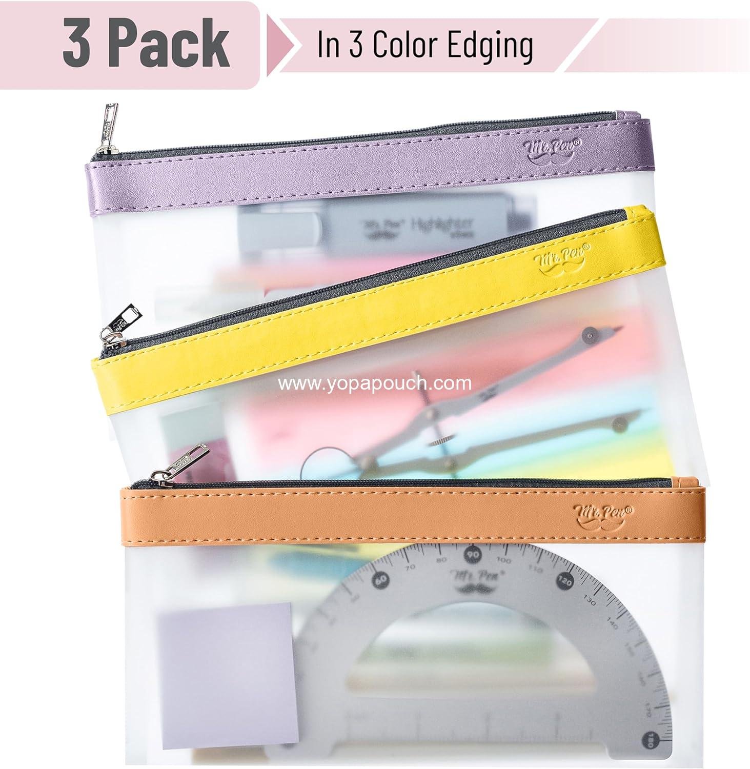 Wholesale Clear Pencil Pouch, 3 Pack, Clear Pencil Cases, Pencil Bags - Supplier